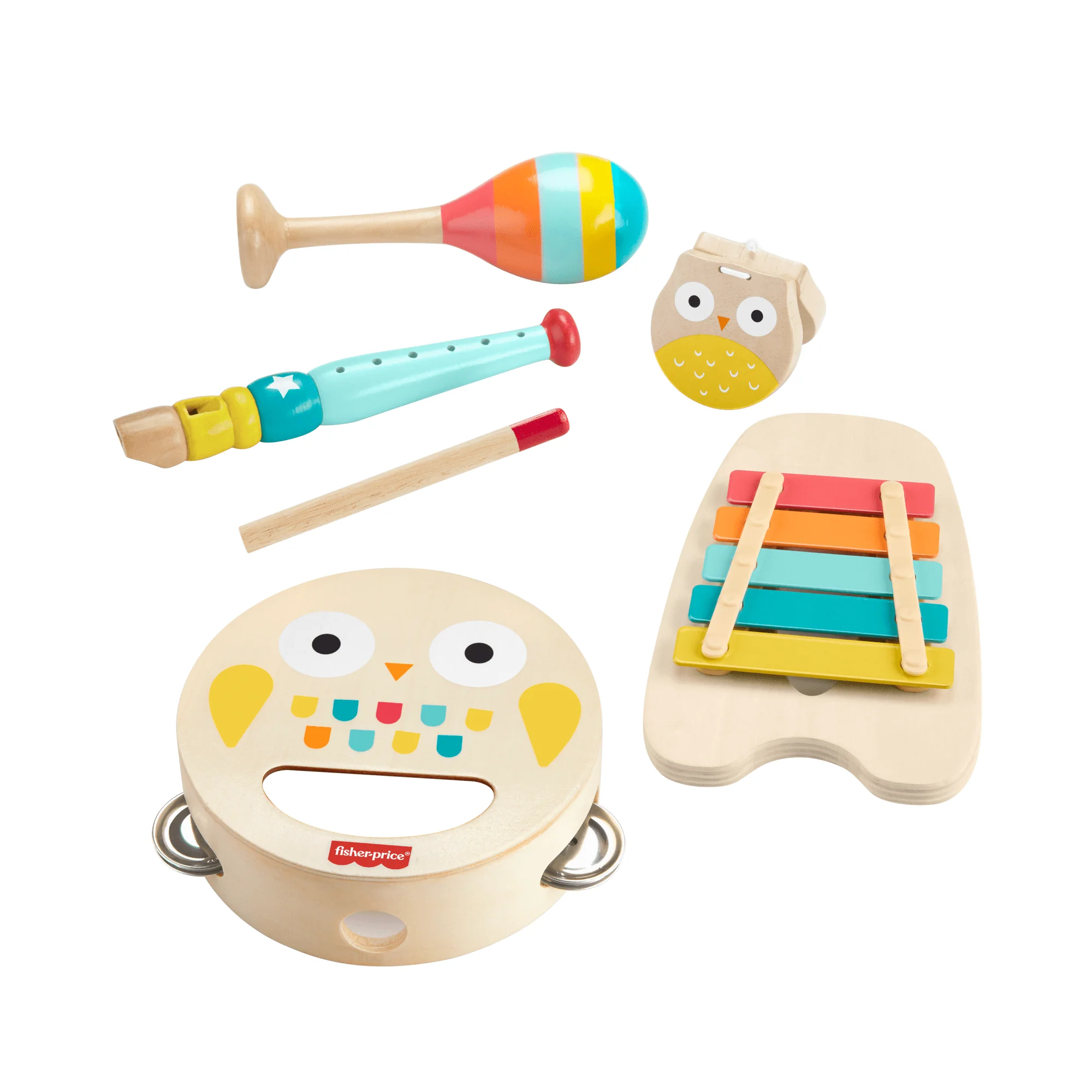 Fisher-Price Muzikale Cadeauset Met Houten Instrumenten, Voor Peuters, 6 Onderdelen - Image 4