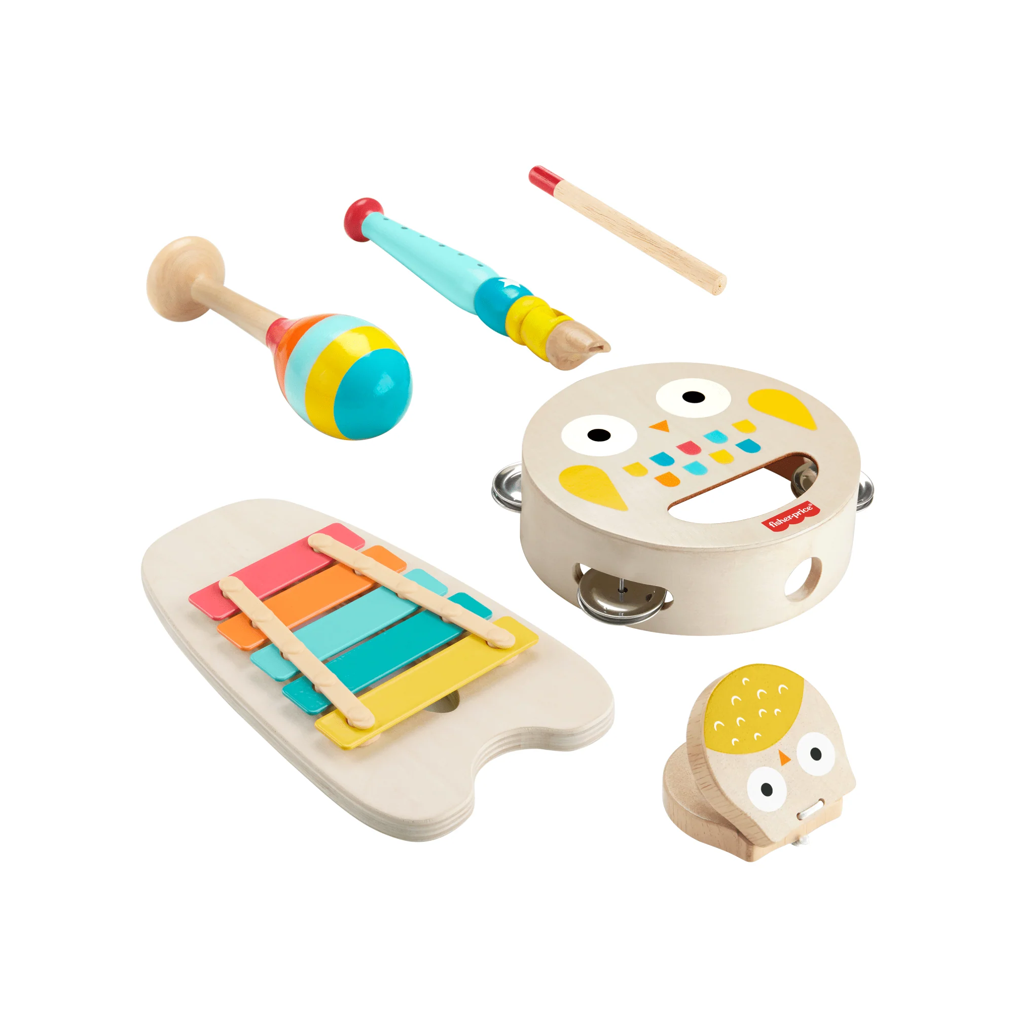 Fisher-Price Muzikale Cadeauset Met Houten Instrumenten, Voor Peuters, 6 Onderdelen - Image 5