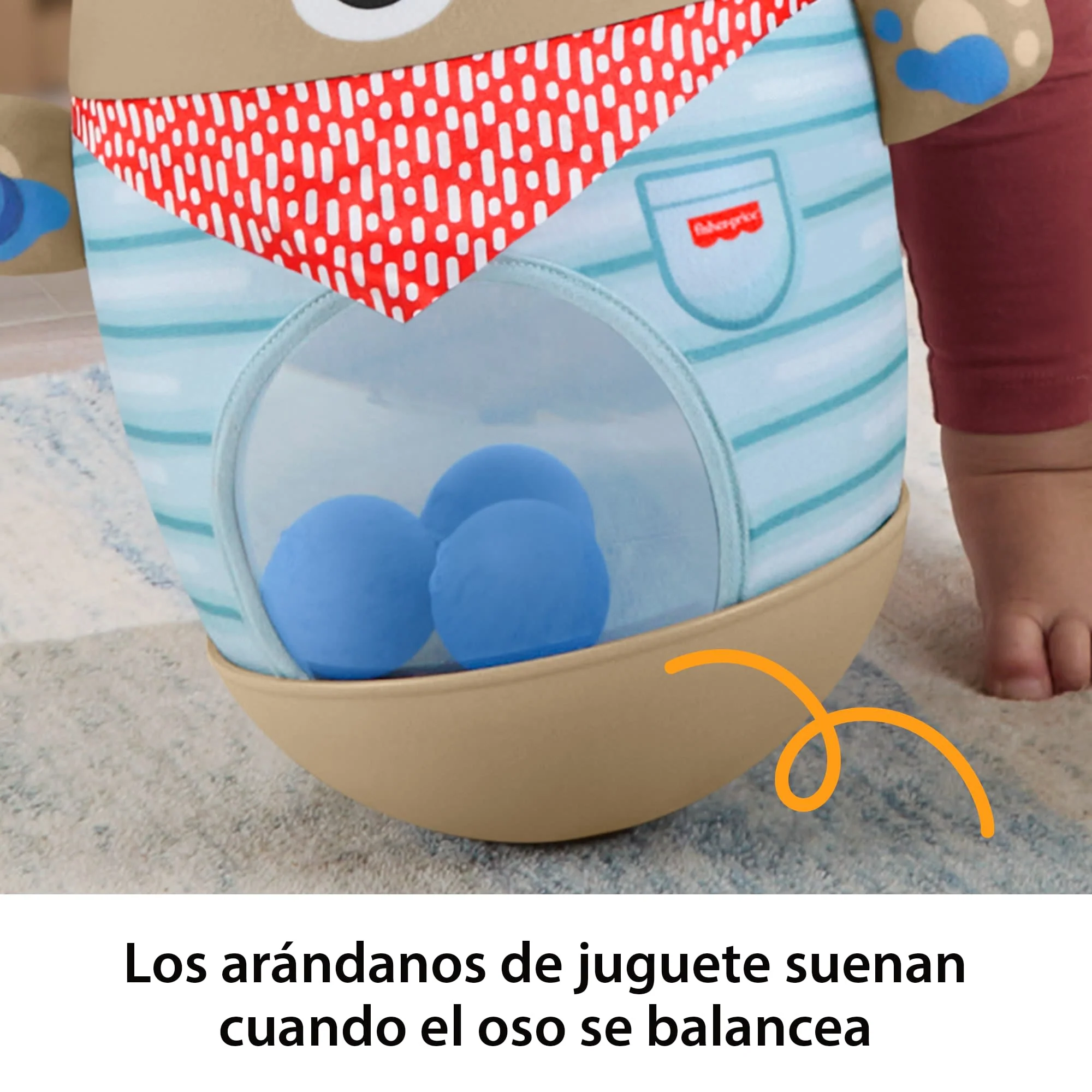 Osito Inflable Golpea Y Balancea Del Bosque De La Amistad De Fisher-Price, Juguete Balanceante Para Bebés - Image 3