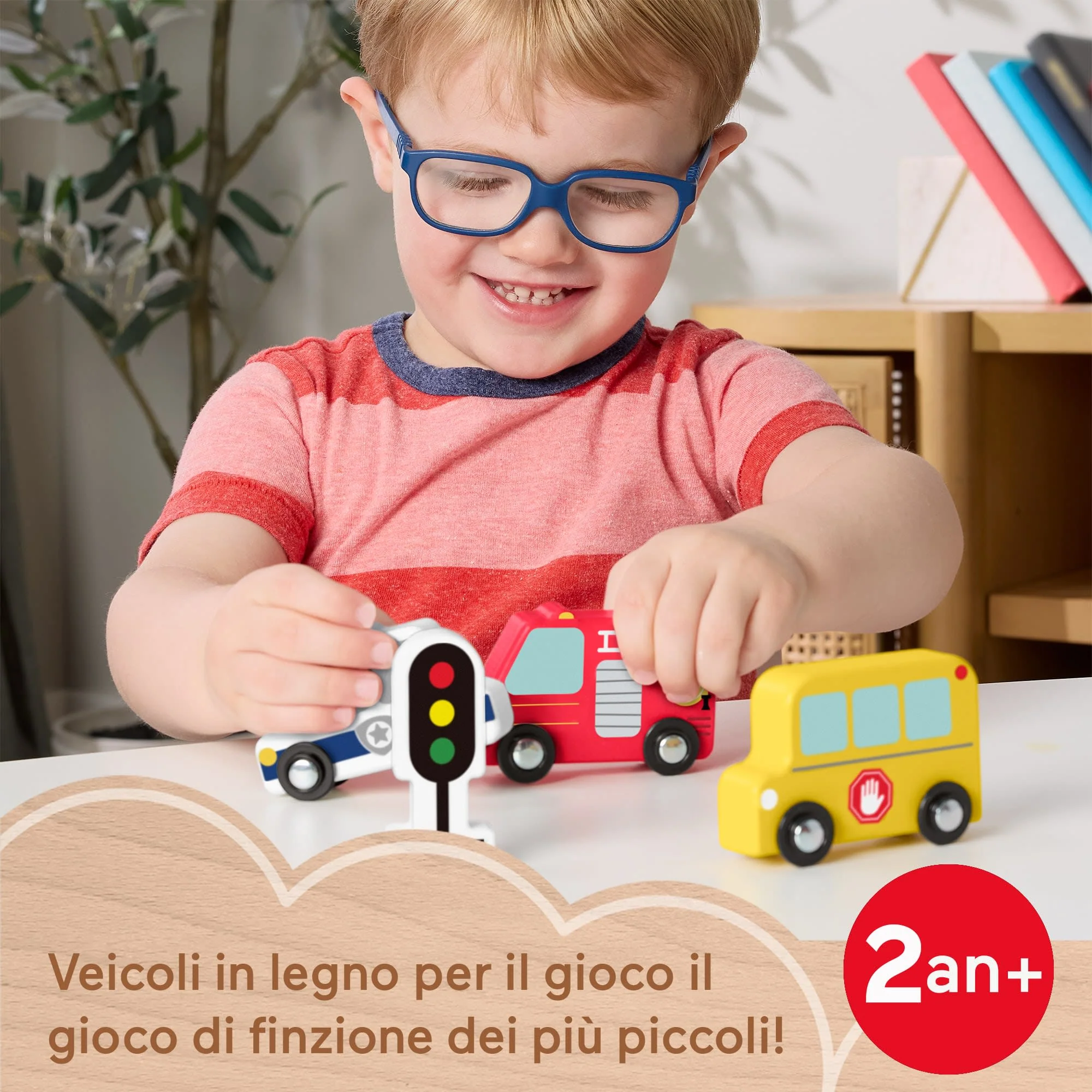 Pacchetto Di Veicoli in Legno Di Fisher-Price, Giocattoli A Spinta Per Il Gioco Di Finzione, 4 Pezzi in Legno; Per Bambini Piccoli - Image 2