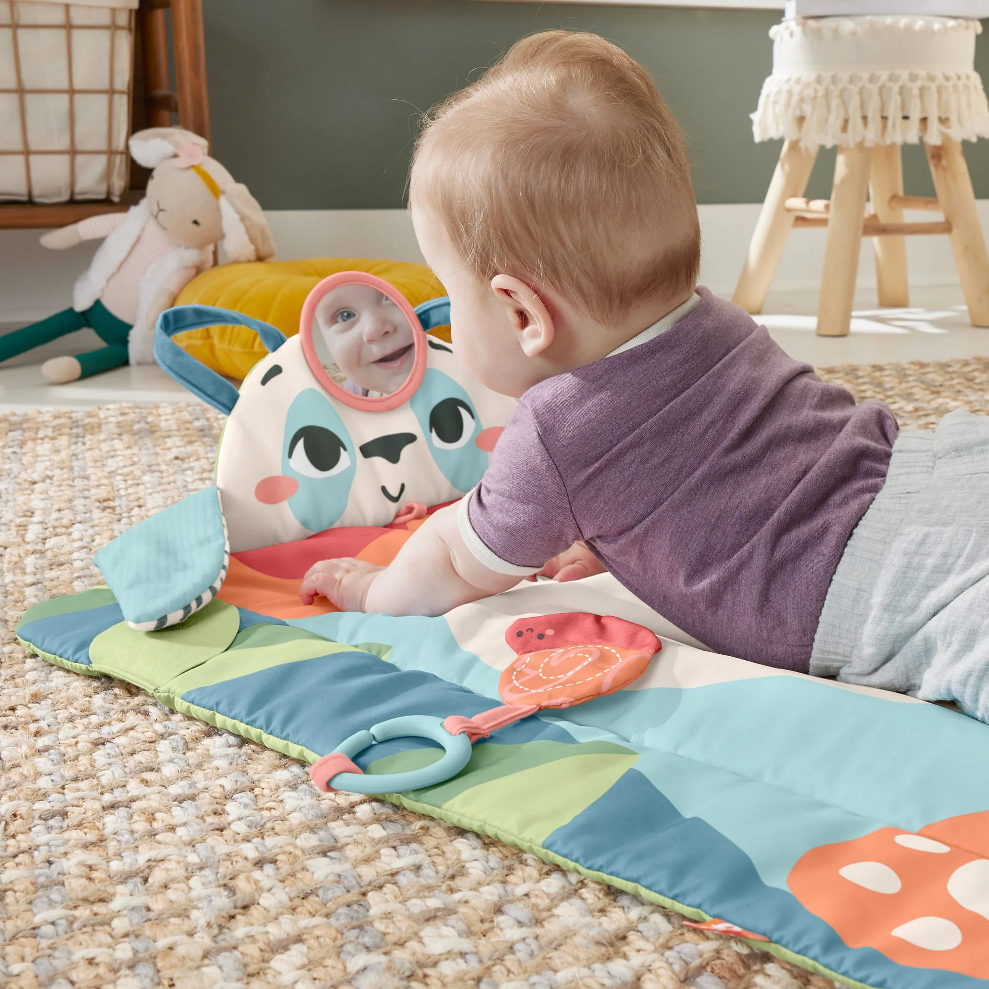 Fisher-Price Planet Friends Panda Speel-En Wiebel Activiteitenmat Met 2 Speeltjes - Image 4