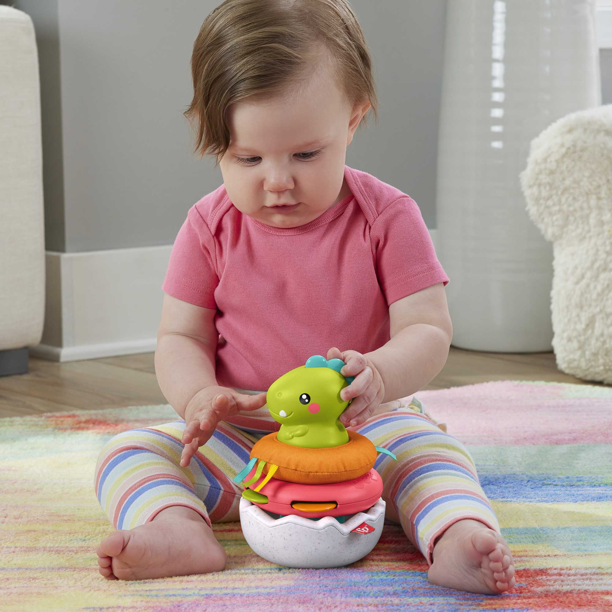 Fisher-Price Paradise Pals Wobble & Stack Dino - Image 2