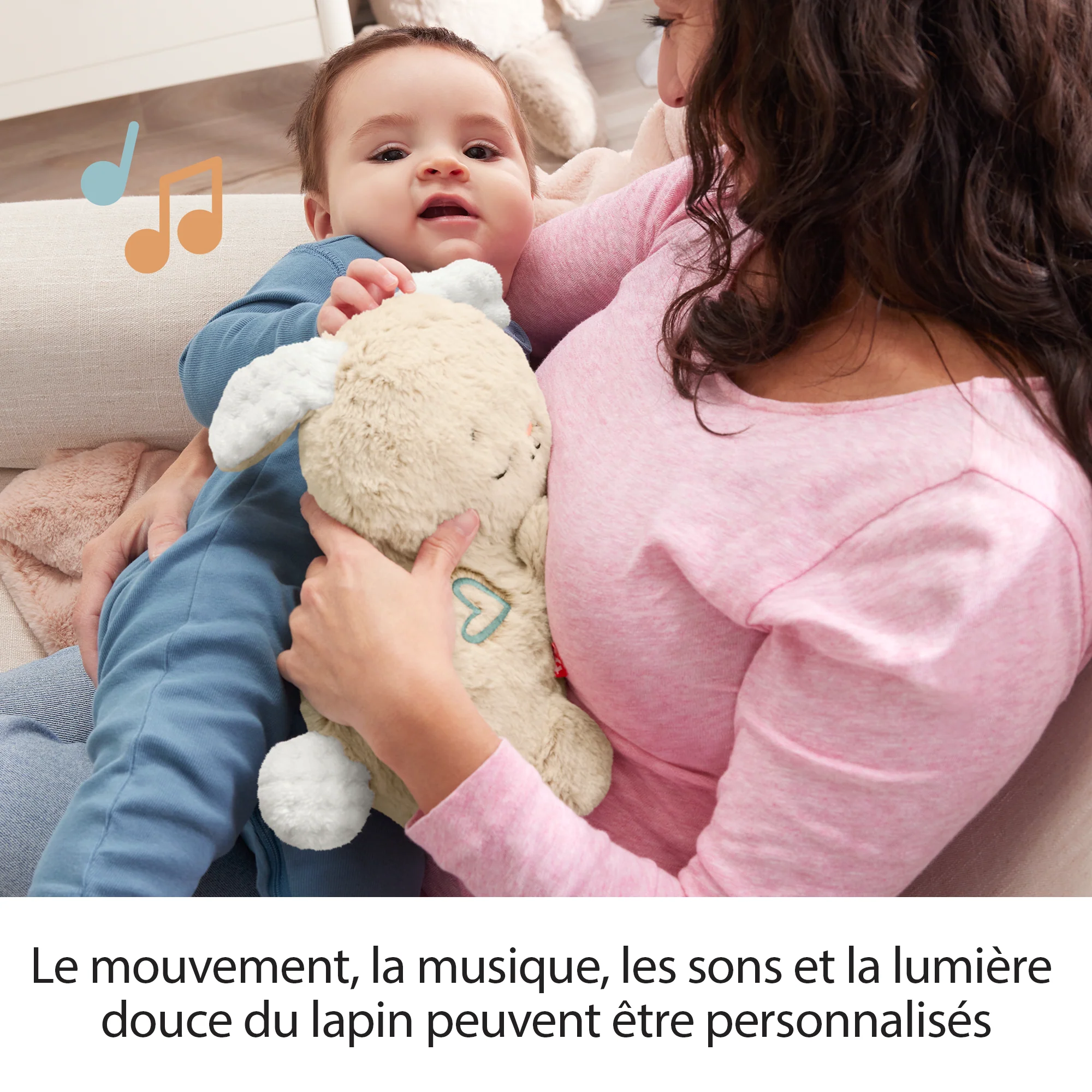 Fisher-Price - Mon Lapin Super Dodo - Peluche Veilleuse Personnalisable - Image 4