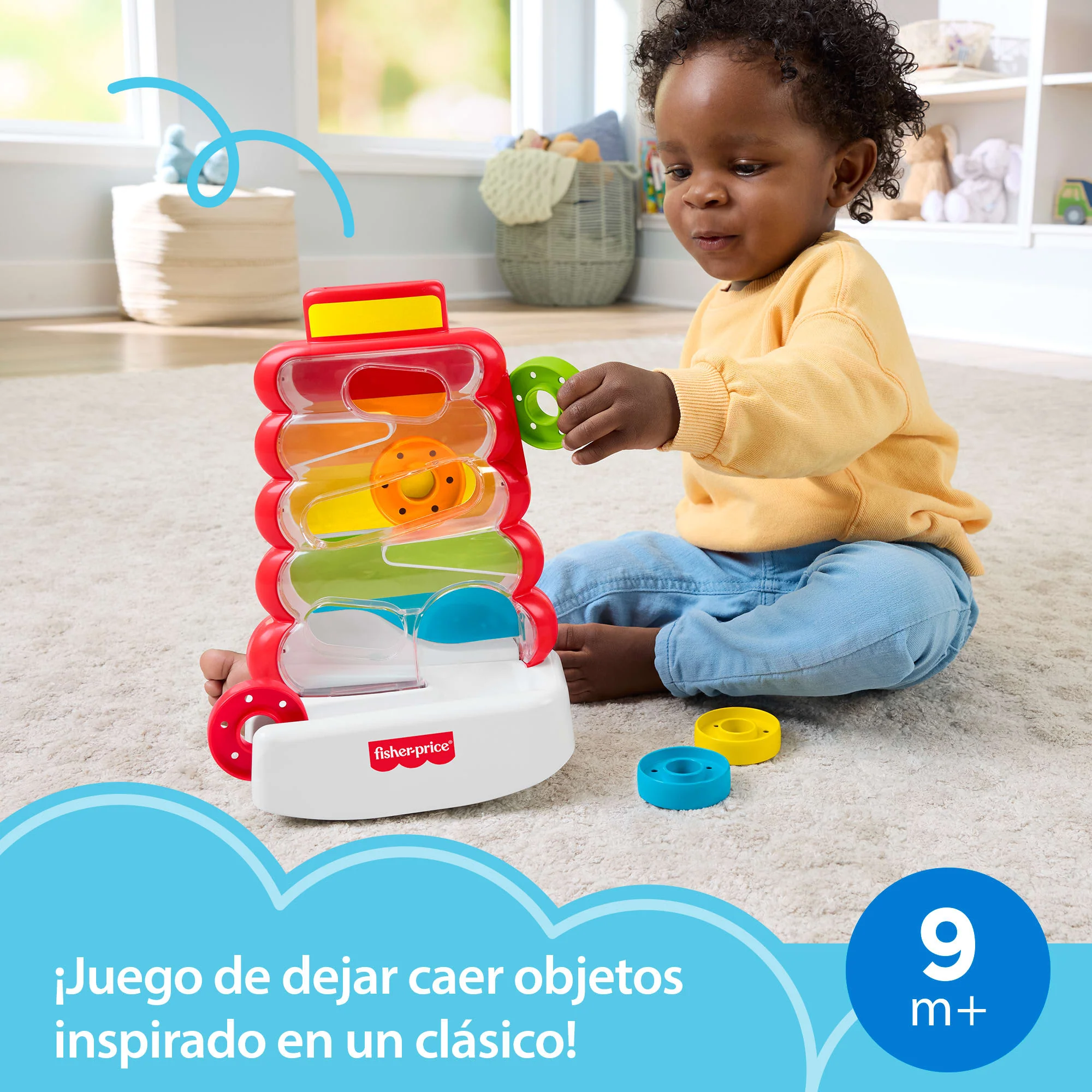 Rock-A-Stack De Fisher-Price, Juguete De Actividades Para El Desarrollo De Bebés Y Niños Pequeños, 5 Anillas - Image 2