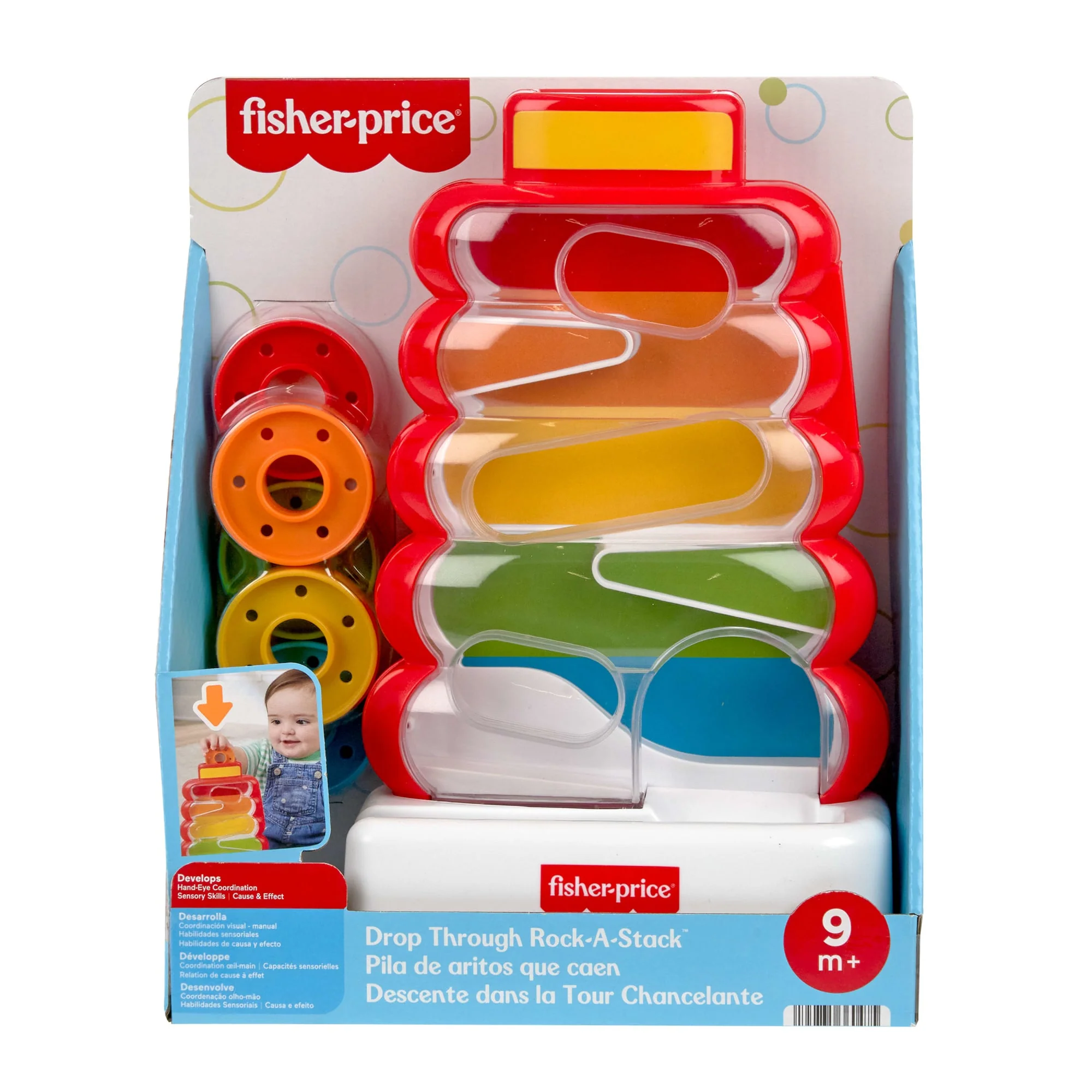 Rock-A-Stack De Fisher-Price, Juguete De Actividades Para El Desarrollo De Bebés Y Niños Pequeños, 5 Anillas - Image 6