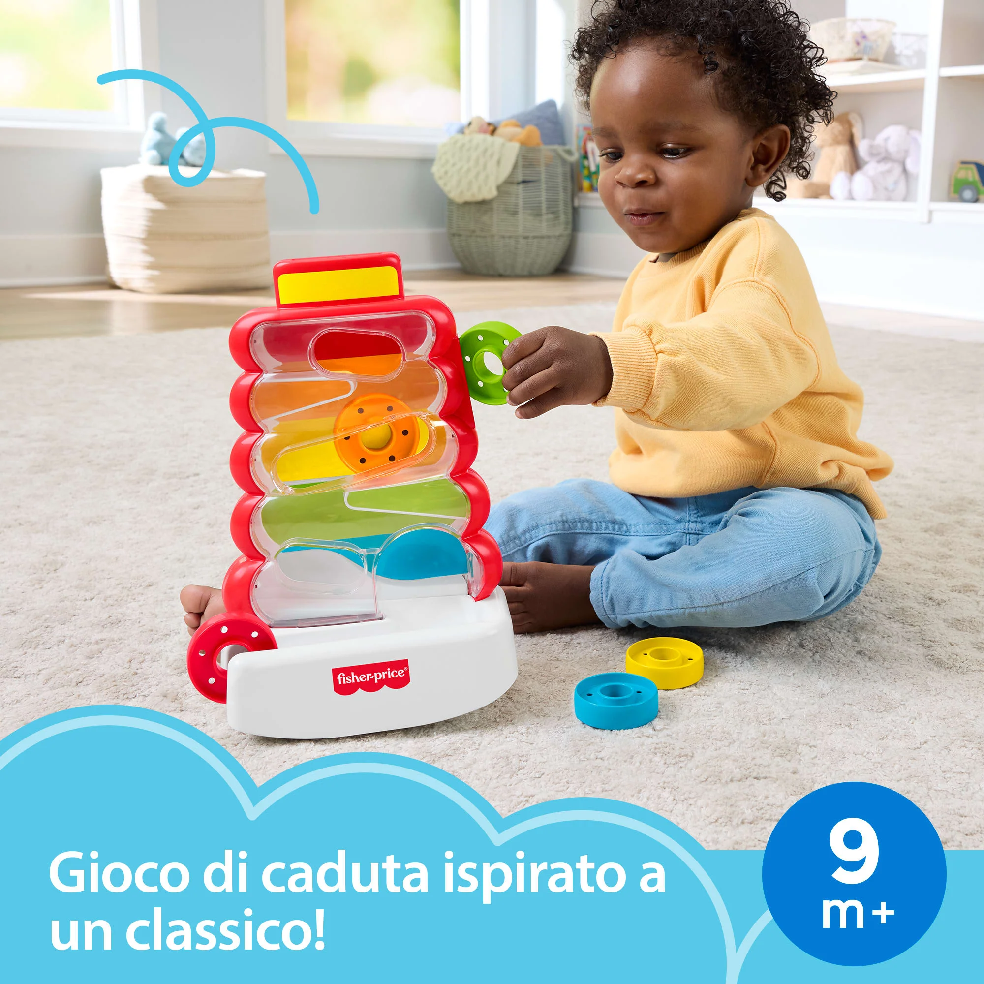 Fisher-Price Piramide 5 Anelli, Attività Con 5 Monete Per Lo Sviluppo Di Bambini E Neonati - Image 2