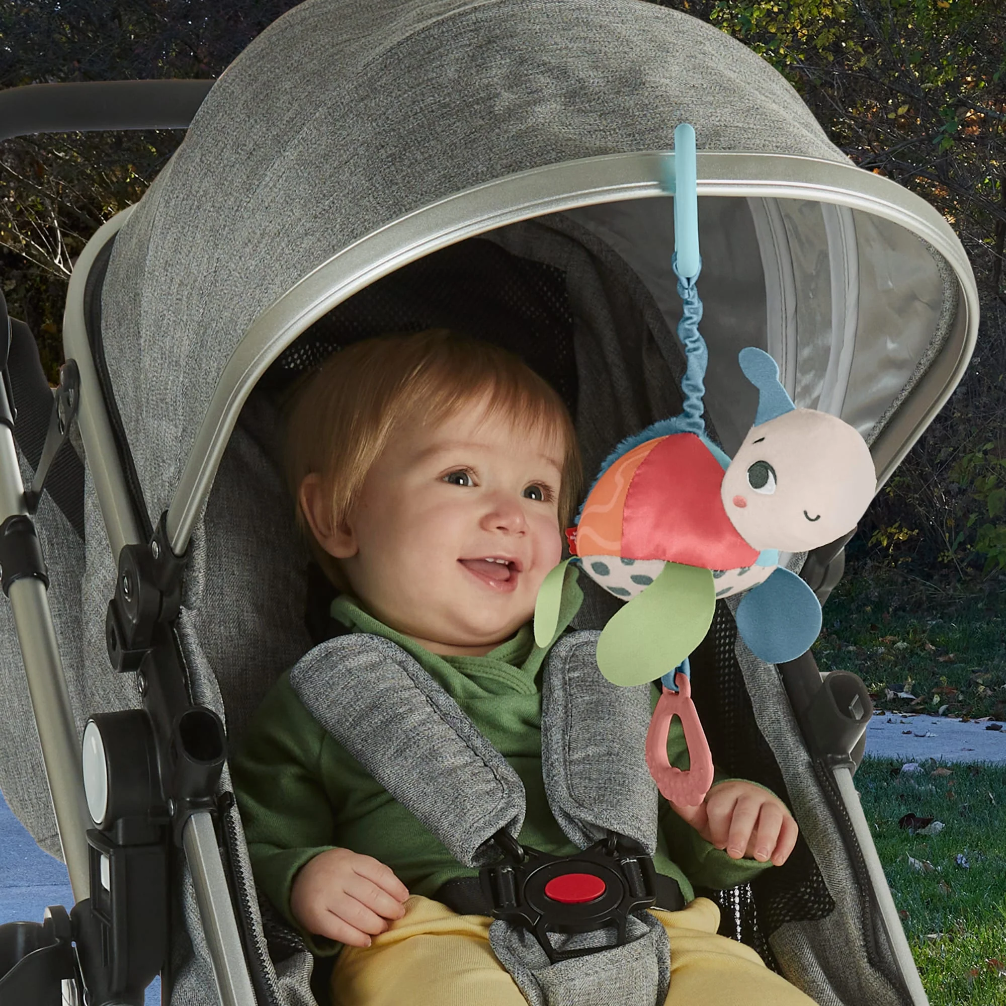 Fisher-Price Planet Friends Wesoły żółwik-zawieszka Sensoryczna zabawka dla dzieci - Image 3