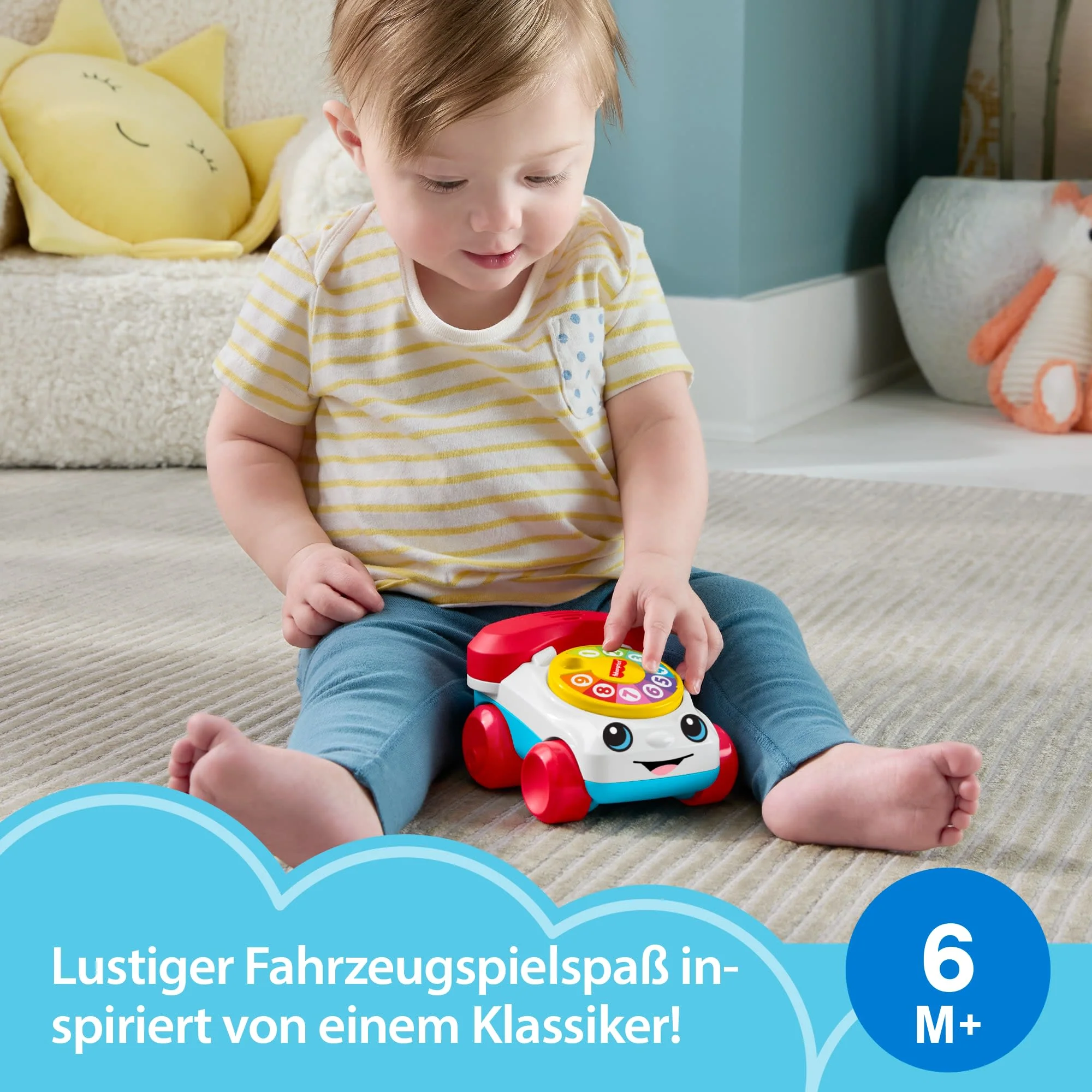 Fisher-Price Plappertelefon-Fahrzeug Schiebespielzeug Mit Geräuschen Für Babys Und Kleinkinder - Image 2