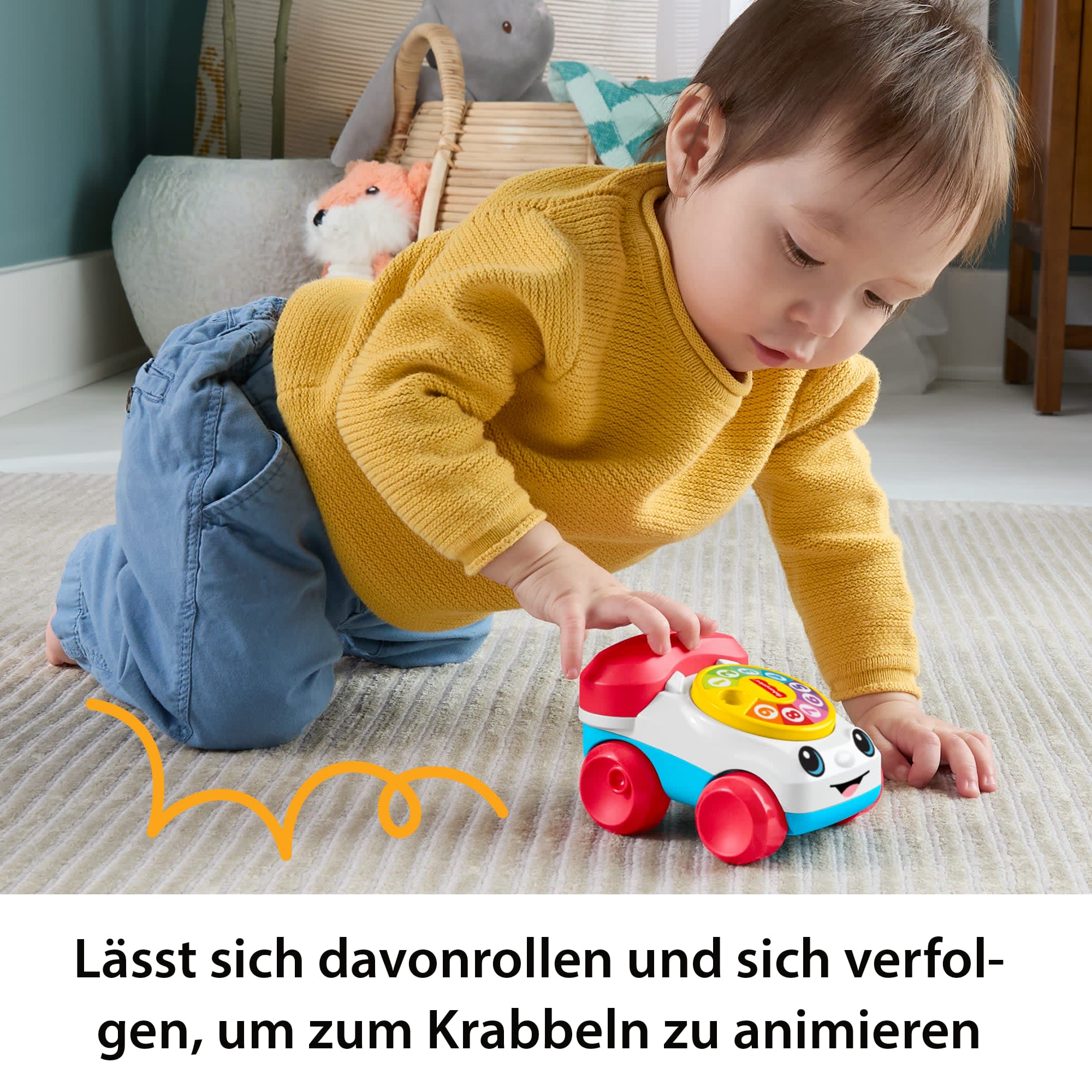 Fisher-Price Plappertelefon-Fahrzeug Schiebespielzeug Mit Geräuschen Für Babys Und Kleinkinder - Image 4