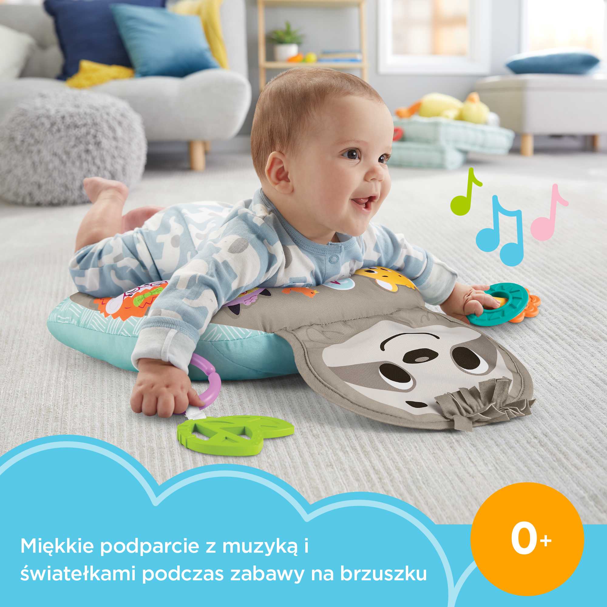 Fisher-Price Poduszka z wibracjami Muzyczny leniwiec dla niemowląt - Image 2