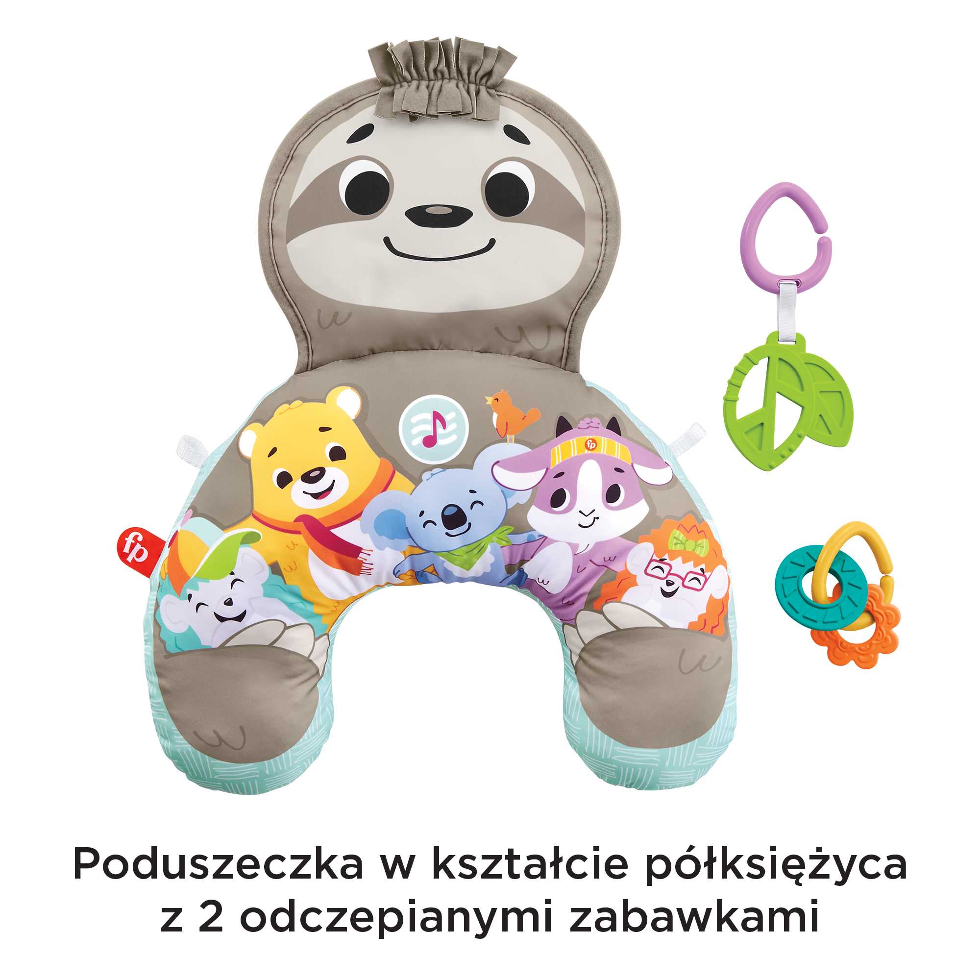 Fisher-Price Poduszka z wibracjami Muzyczny leniwiec dla niemowląt - Image 4