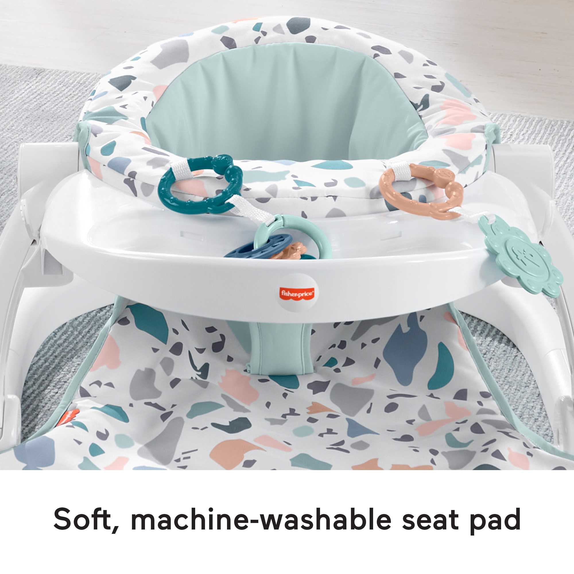 Fisher-Price Portable Baby Chair with Toys, Sit-Me-Up Baby Seat, Pacific Pebble - Image 5