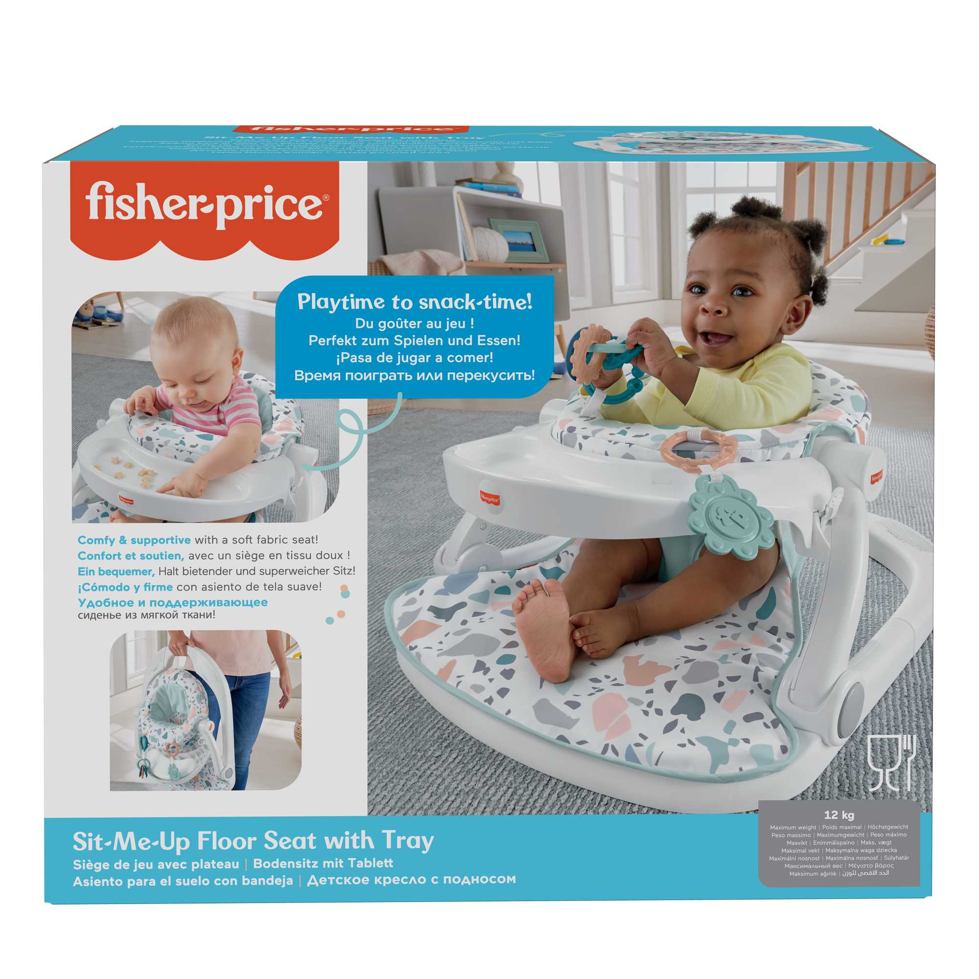 Fisher-Price Portable Baby Chair with Toys, Sit-Me-Up Baby Seat, Pacific Pebble - Image 6