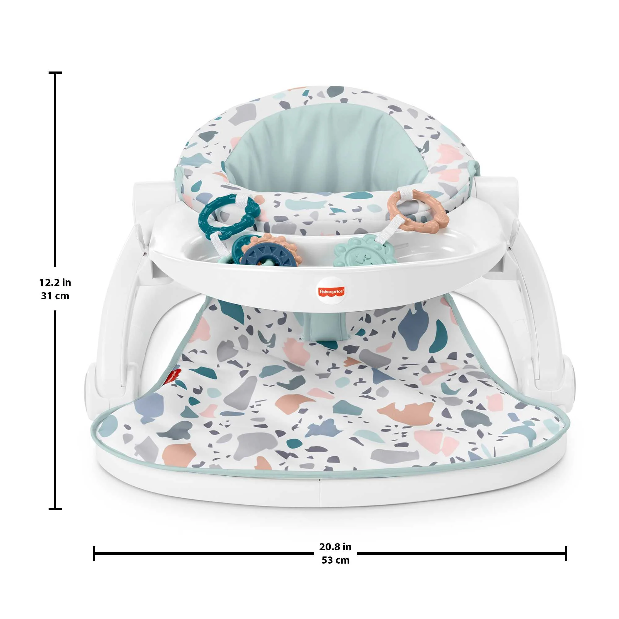 Fisher-Price Portable Baby Chair with Toys, Sit-Me-Up Baby Seat, Pacific Pebble - Image 8