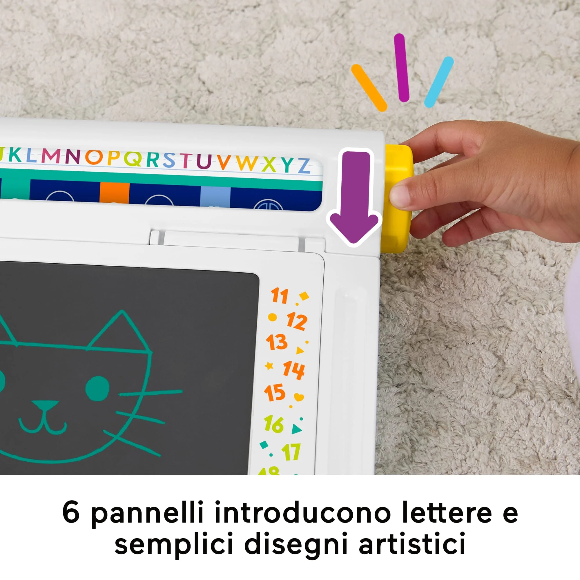 Fisher-Price Postazione Impara E Scarabocchia, Tablet Ordinato Per Disegno E Scrittura Con Schermo Lcd Per Bambini - Image 4