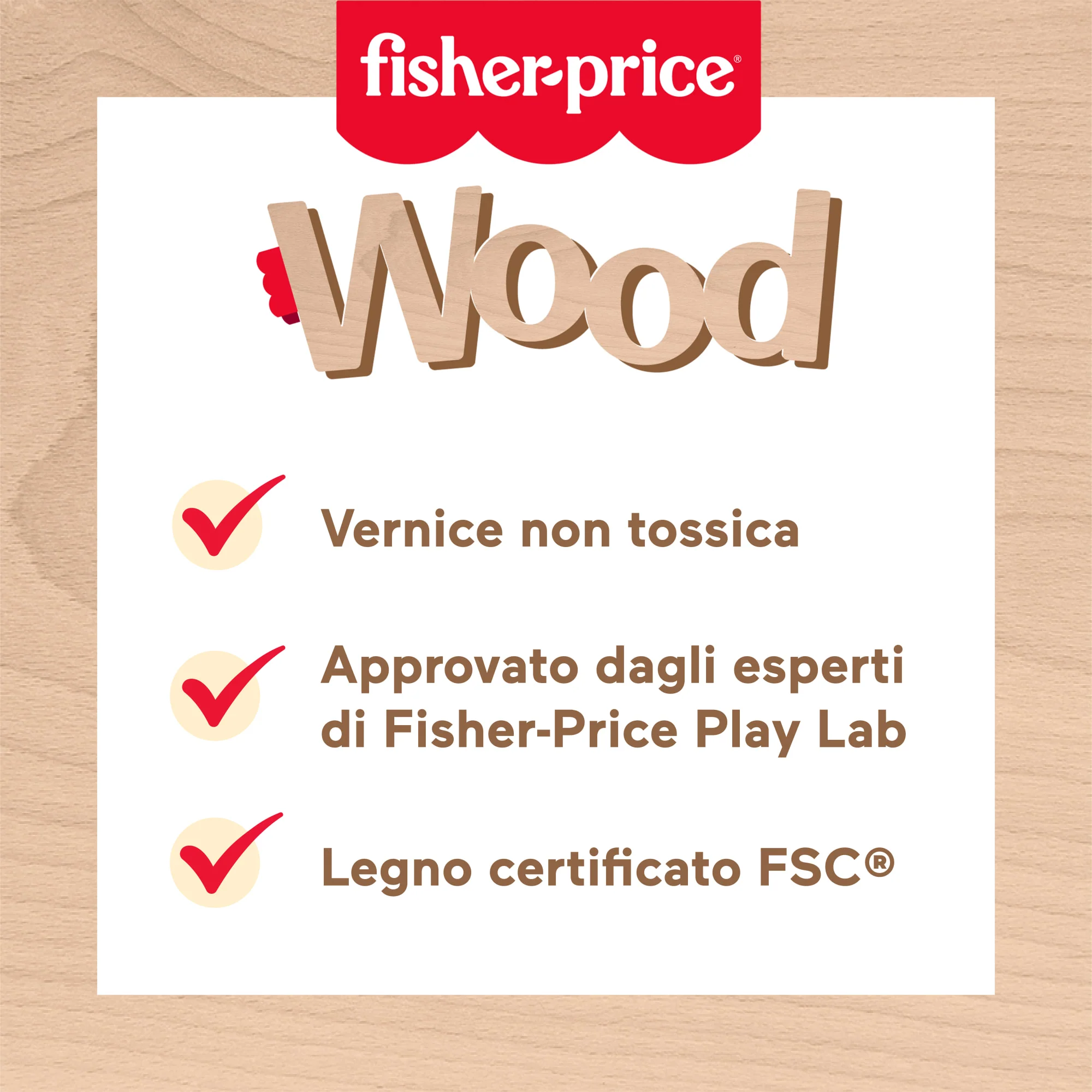 Fisher-Price Puzzle Animali in Legno, Giocattolo Cercaforme Per Bambini, 13 Pezzi in Legno - Image 3