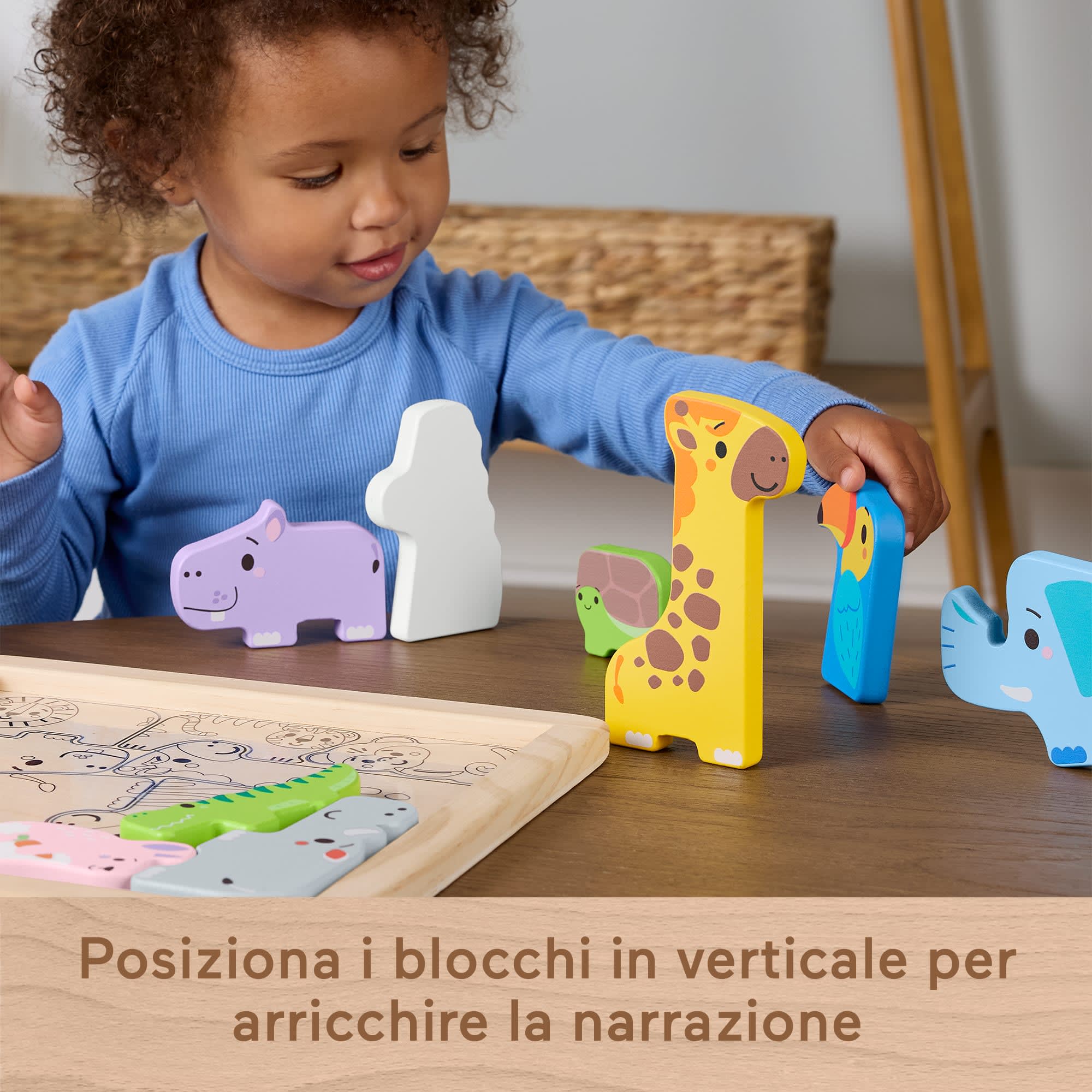 Fisher-Price Puzzle Animali in Legno, Giocattolo Cercaforme Per Bambini, 13 Pezzi in Legno - Image 4