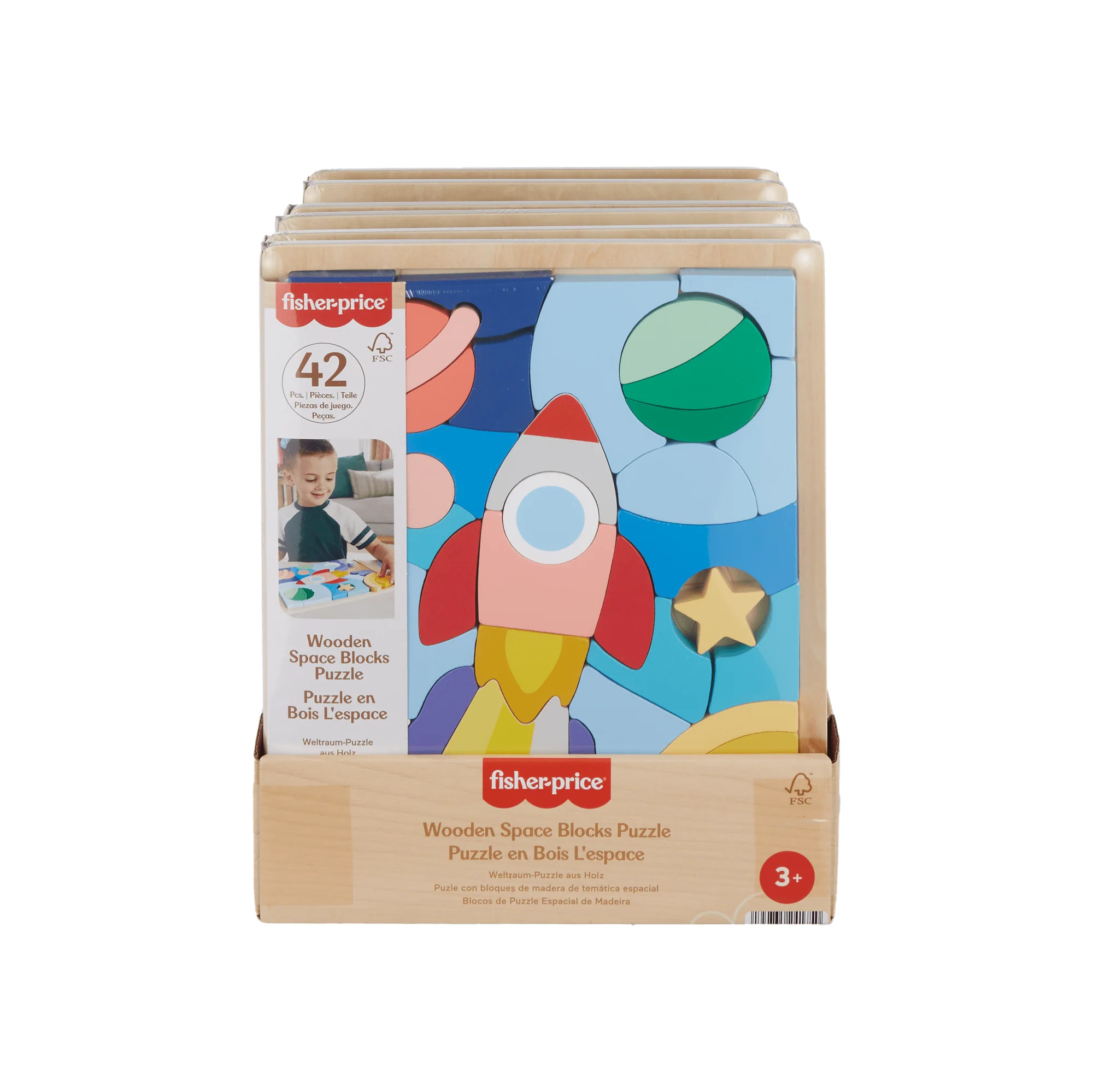 Fisher-Price Puzzle Dello Spazio In Legno Per Bambini In Età Prescolare, 42 Pezzi In Legno - Image 6