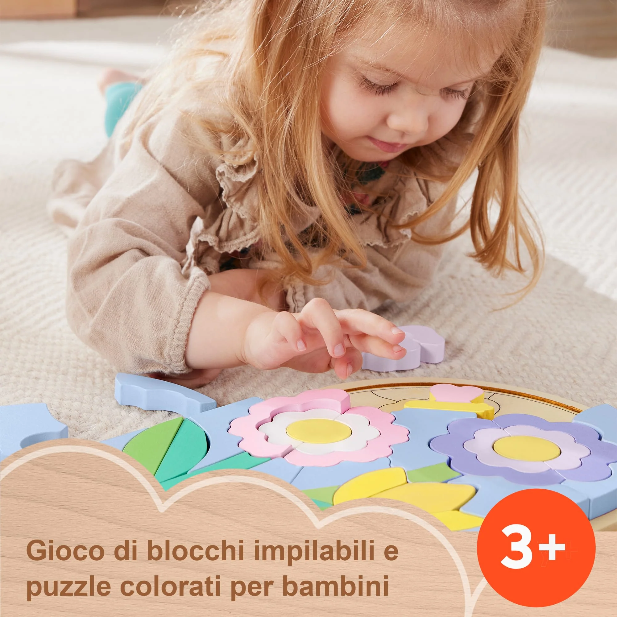Puzzle Di Fiori In Legno Fisher-Price Per Bambini In Età Prescolare, 37 Pezzi Di Legno - Image 2