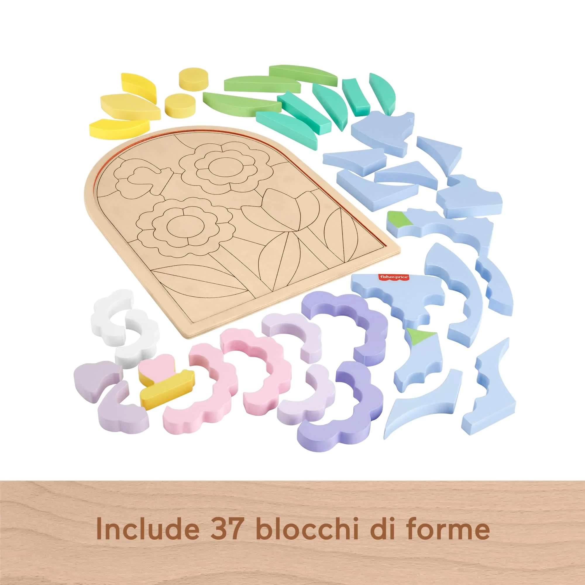 Puzzle Di Fiori In Legno Fisher-Price Per Bambini In Età Prescolare, 37 Pezzi Di Legno - Image 5