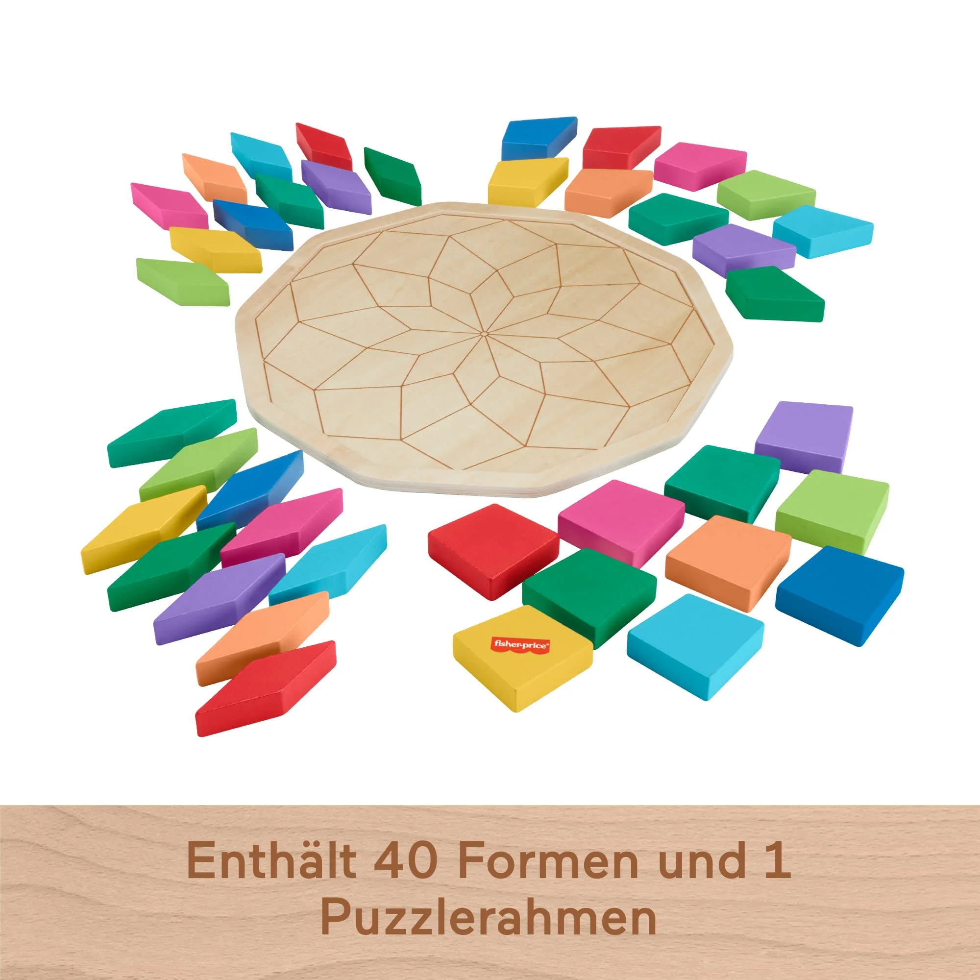 Fisher-Price-Puzzle Mandala En Bois-Puzzle 40 Pièces Motif Géométrique - Image 5