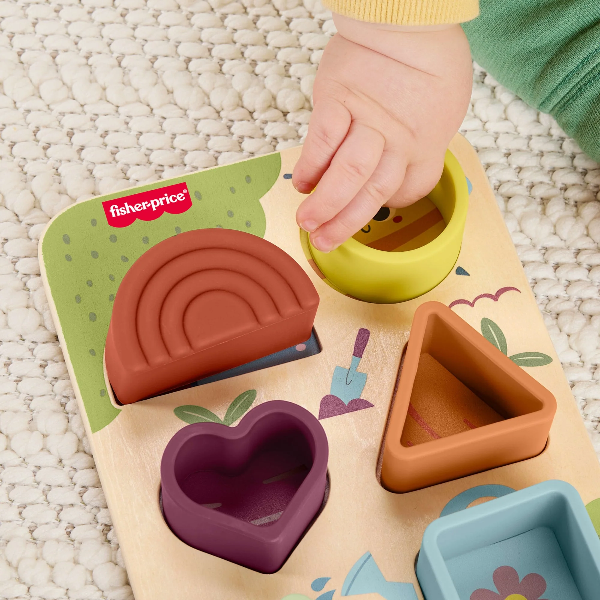 Fisher-Price-Puzzle Triage Et Éveil En Bois Et Silicone-Jouet De Motricité Fine - Image 3