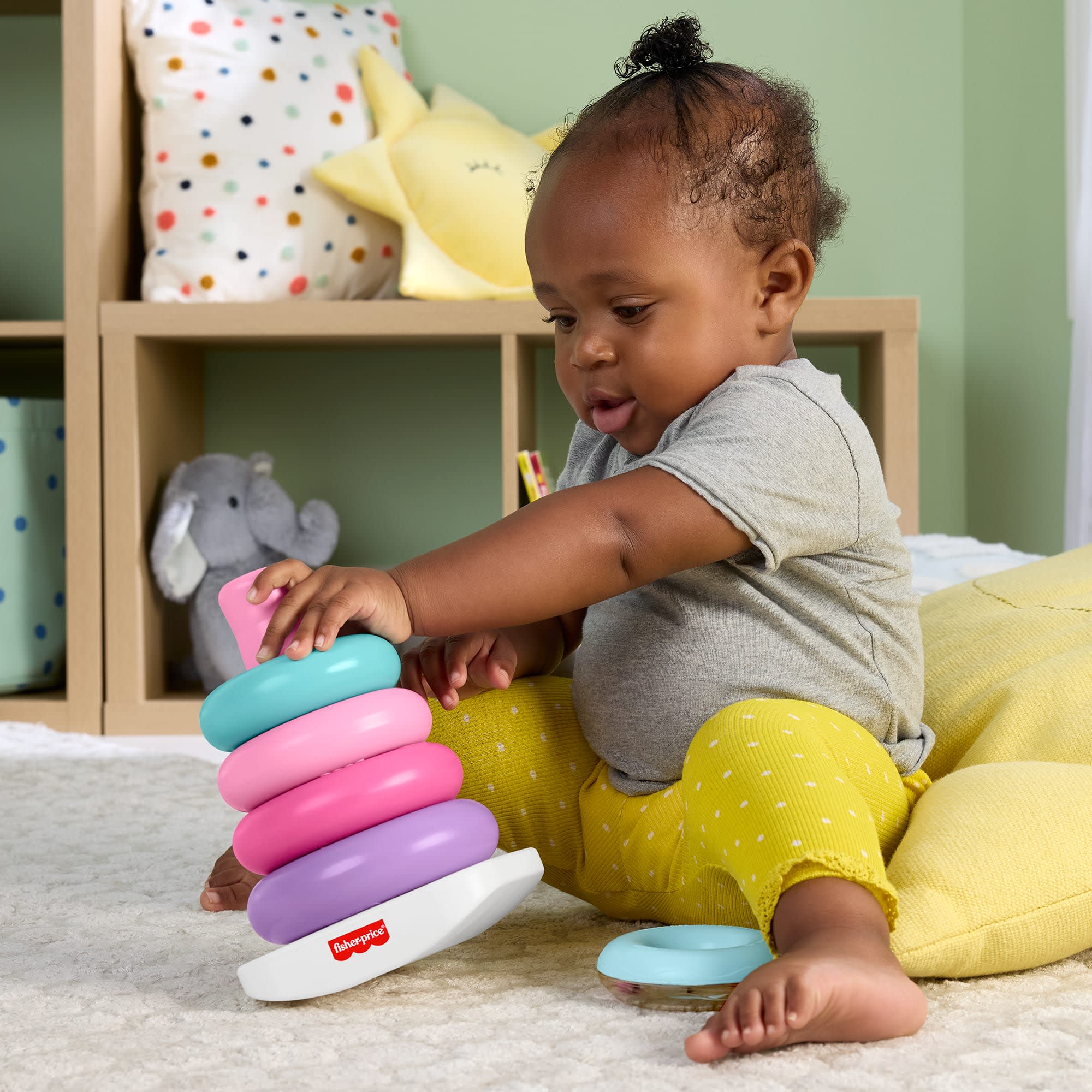 Fisher-Price-Pyramide Arc-En-Ciel-Jouet D’Éveil À Empiler Pour Bébés - Image 4