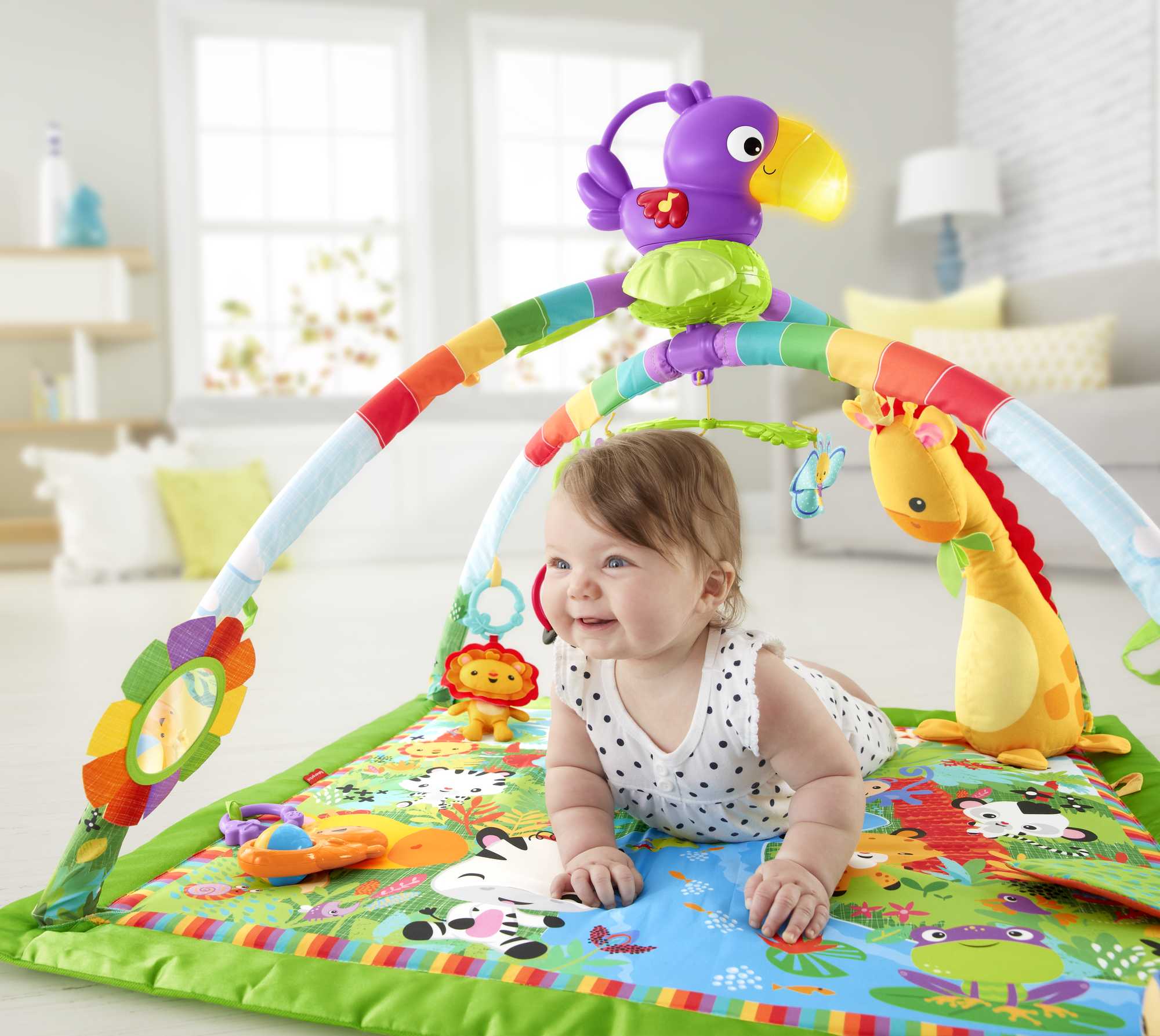 Fisher-Price Rainforest Music & Lights Deluxe Gym - Image 2
