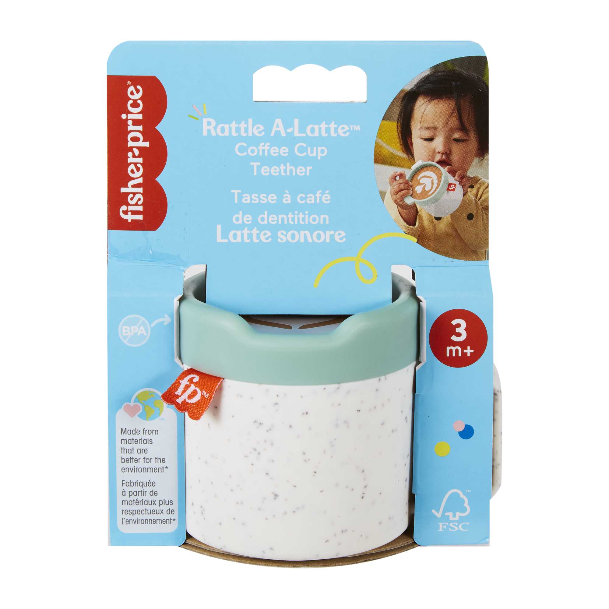 Fisher-Price Rattle A-Latte Coffee Cup Teether - Image 6