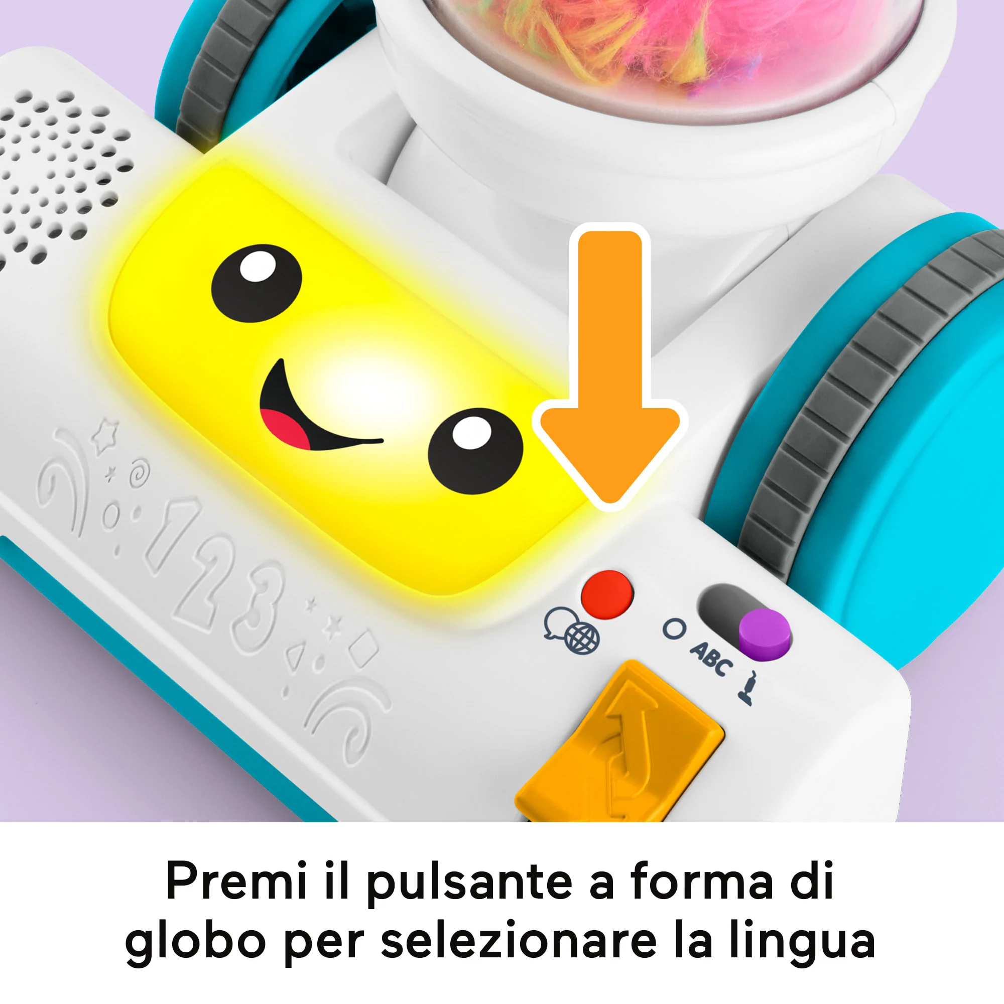 Fisher-Price Ridi E Impara Aspirapolvere 2 in 1 Giocattolo Musicale Per L'Apprendimento Per Bebè E Bambini, Versione Multilingue - Image 3
