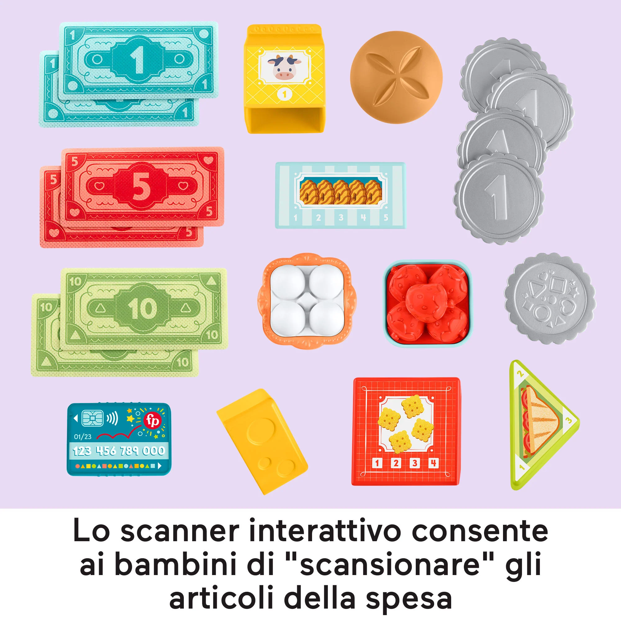 Fisher-Price Ridi E Impara Registratore Di Cassa Elettronico Per L'Apprendimento Dei Bambini, Versione Multilingue - Image 5