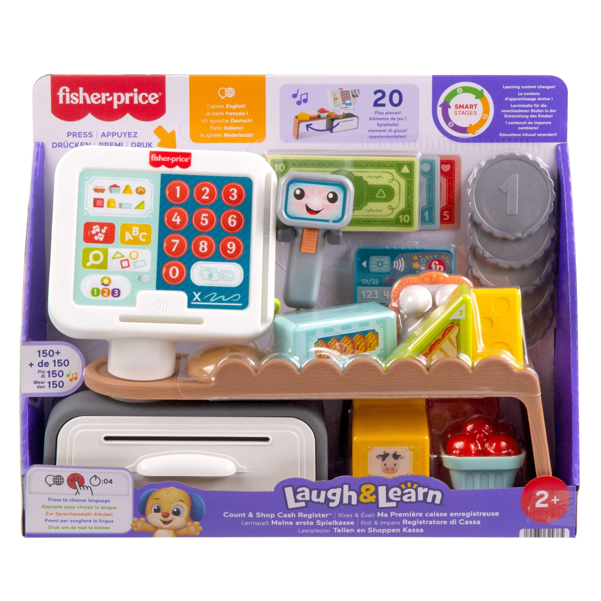 Fisher-Price Ridi E Impara Registratore Di Cassa Elettronico Per L'Apprendimento Dei Bambini, Versione Multilingue - Image 6