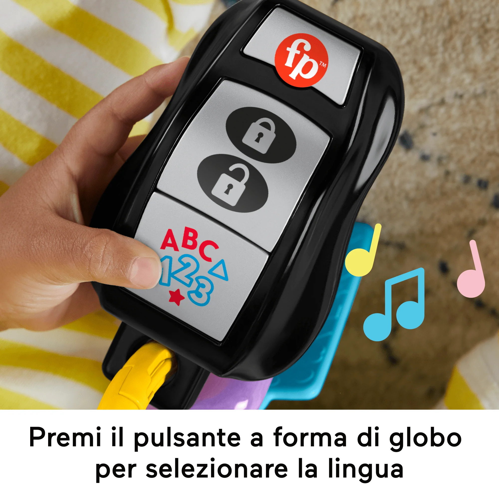 Fisher-Price Ridi E Impara Chiavi Gioca E Vai Giocattolo Musicale Per L'Apprendimento Per Neonati E Bambini, Versione Multilingue - Image 2