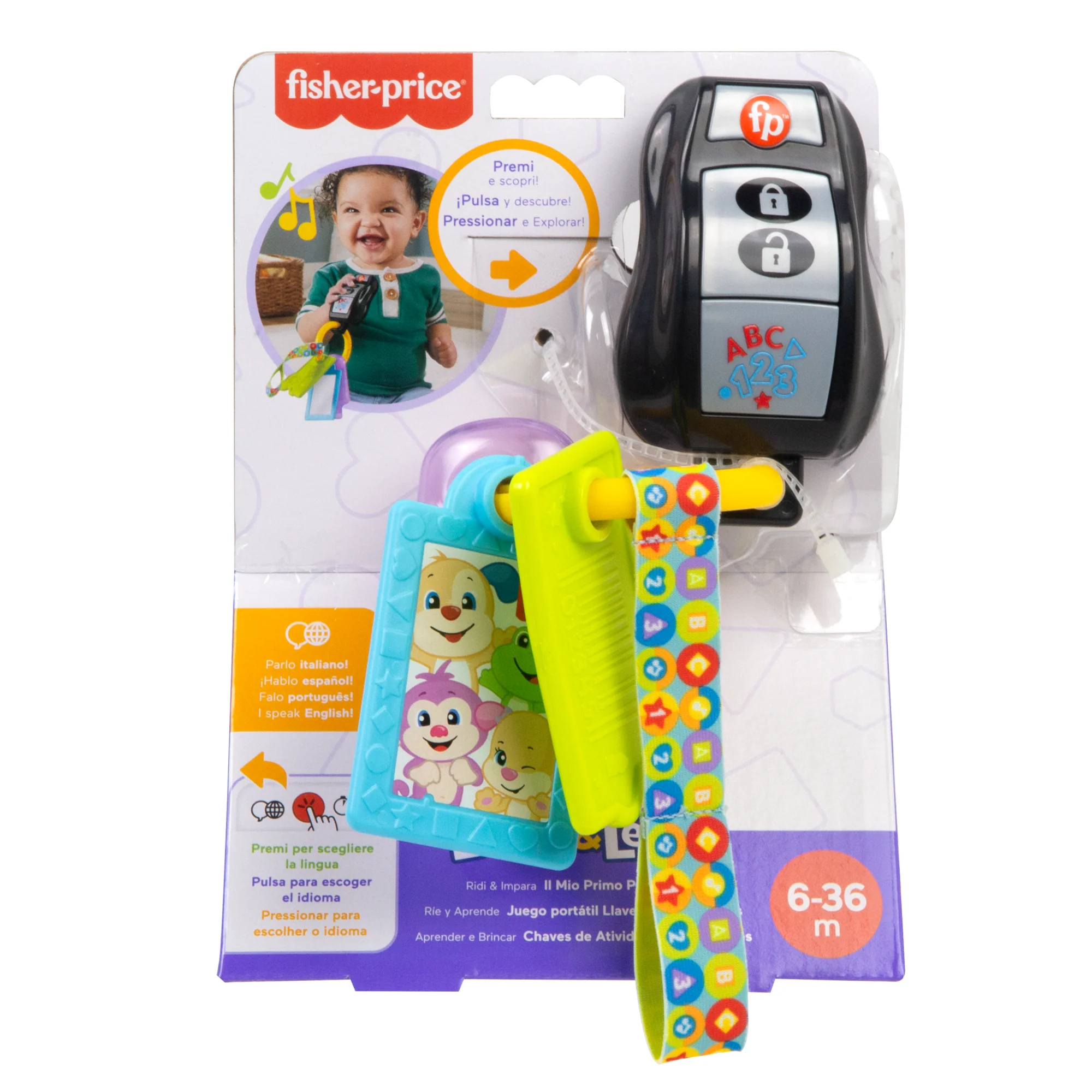 Fisher-Price Ridi E Impara Chiavi Gioca E Vai Giocattolo Musicale Per L'Apprendimento Per Neonati E Bambini, Versione Multilingue - Image 3