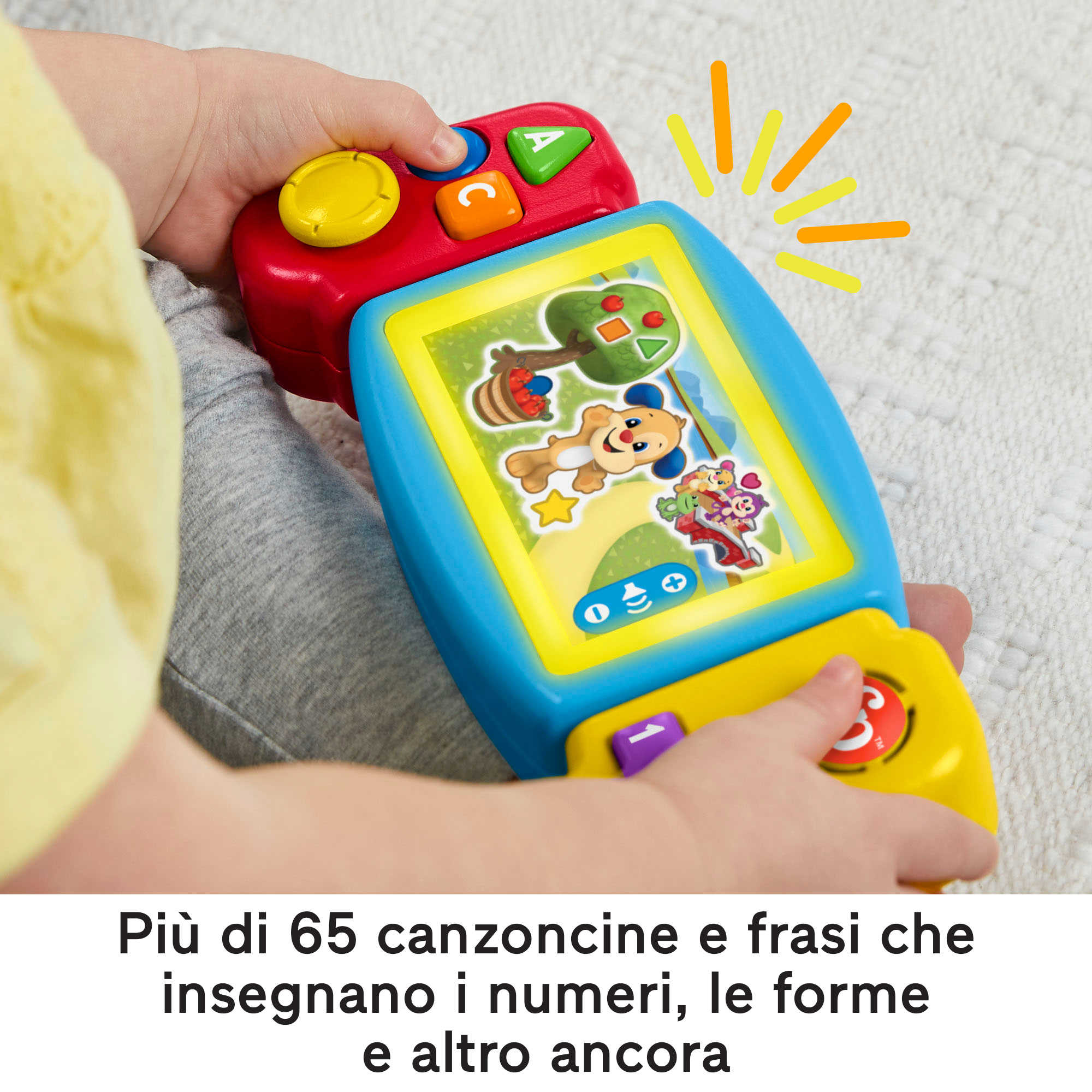 Fisher-Price Ridi E Impara Videogioco Finto Per Bambini AI Primi Passi, Con Luci, Suoni E Canzoni Educative, Versione Multilingue - Image 3