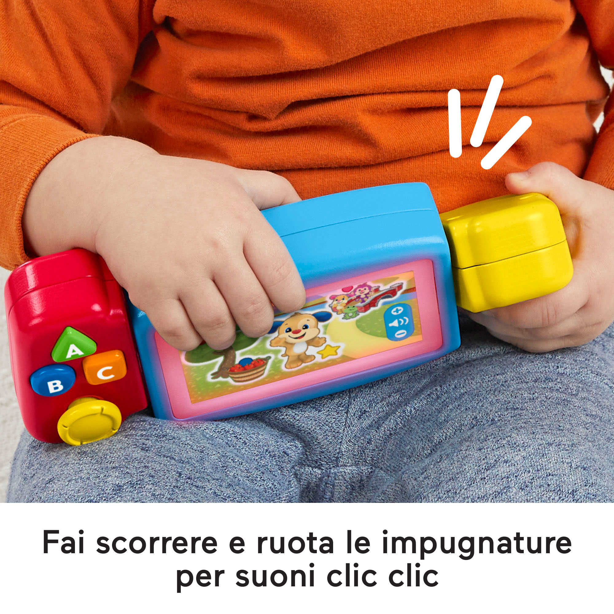 Fisher-Price Ridi E Impara Videogioco Finto Per Bambini AI Primi Passi, Con Luci, Suoni E Canzoni Educative, Versione Multilingue - Image 4