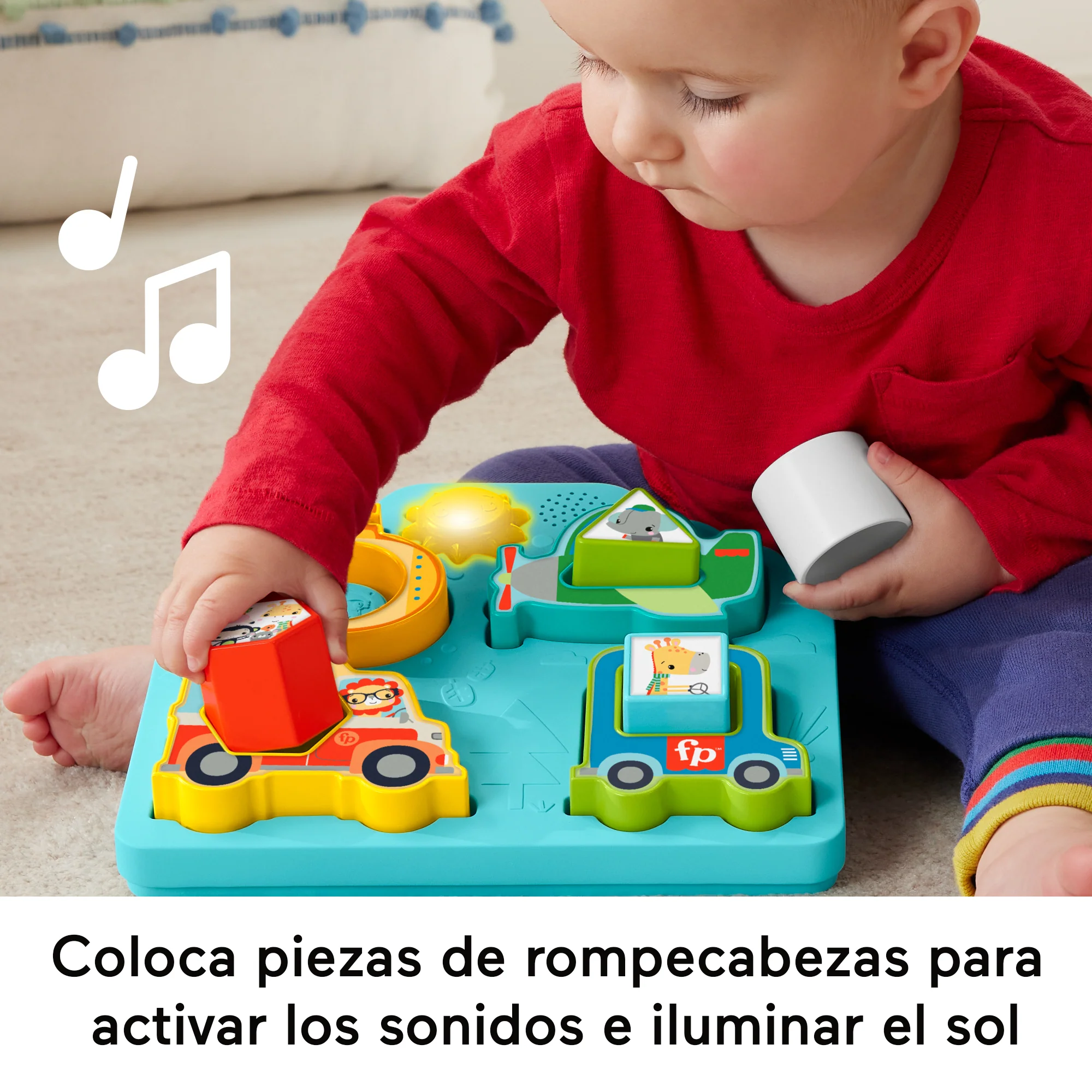 Fisher-Price Juguete Con Formas Y Sonidos Puzzle De Vehículos - Image 3