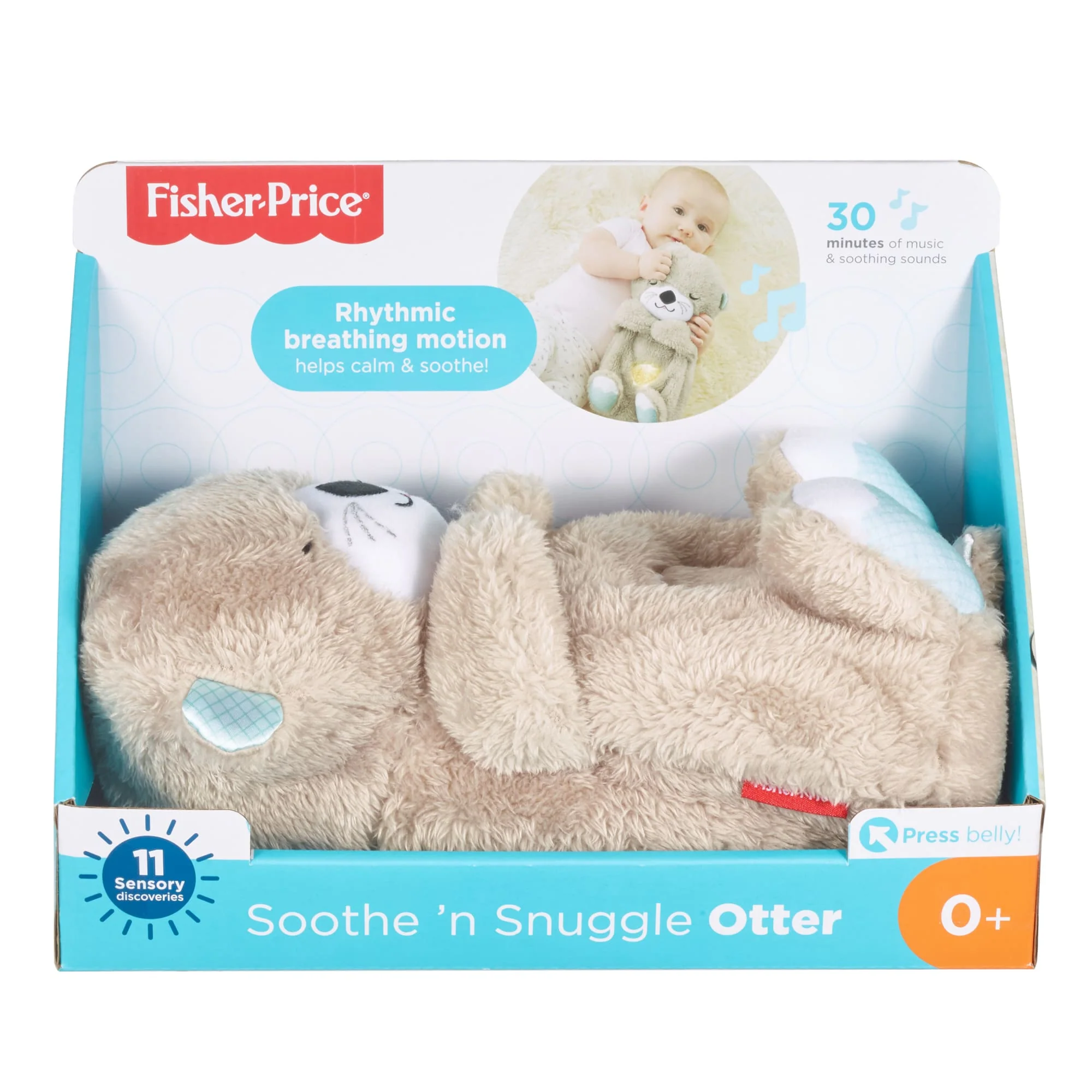 Fisher-Price Schlummer-Otter, Plüsch-Tier Baby, Spieluhr, Kuscheltier - Image 6