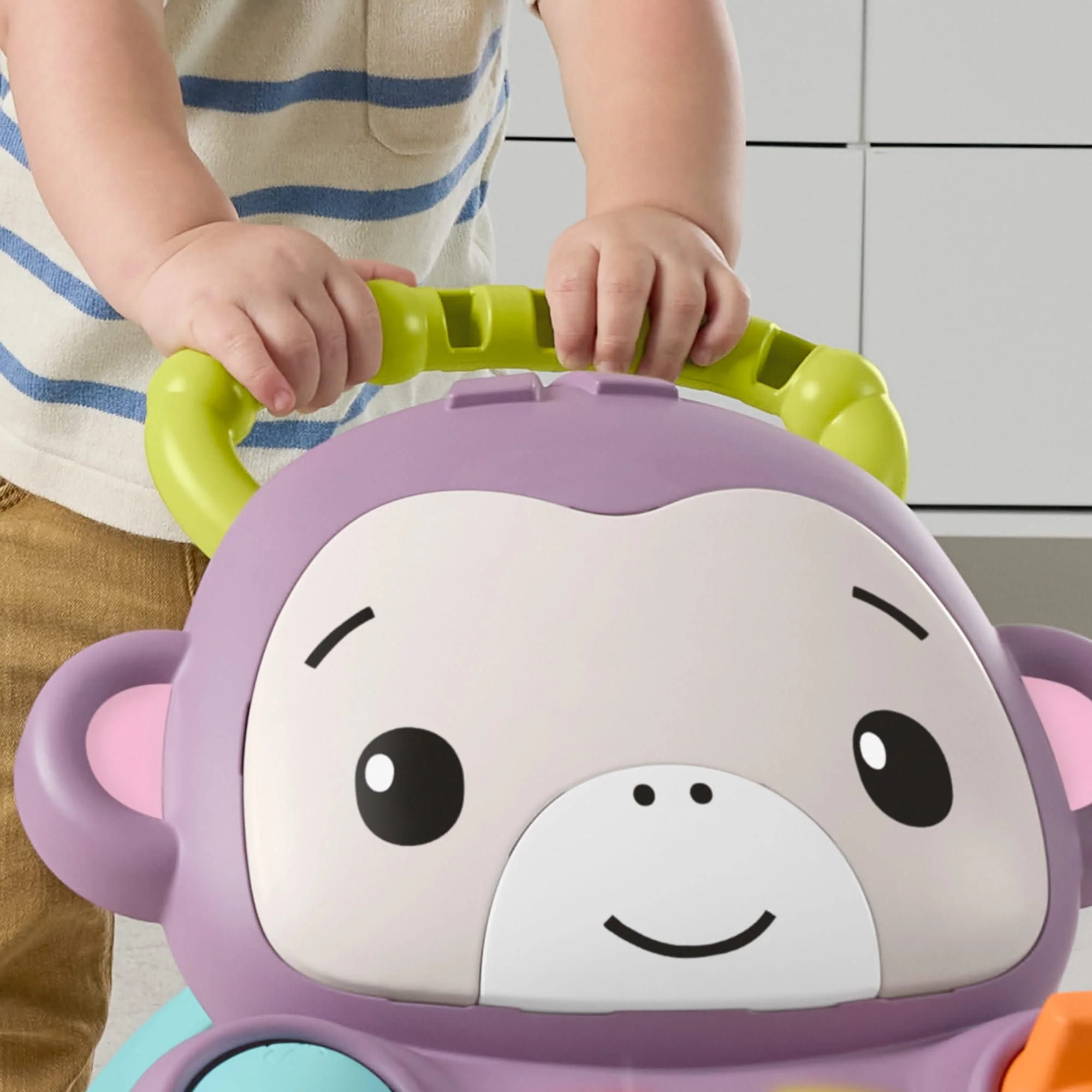Fisher-Price Scimmietta Viola Primi Passi, Giocattolo Per L'Apprendimento Per Neonati Con Musica E Luci, Versione Italiana - Image 3