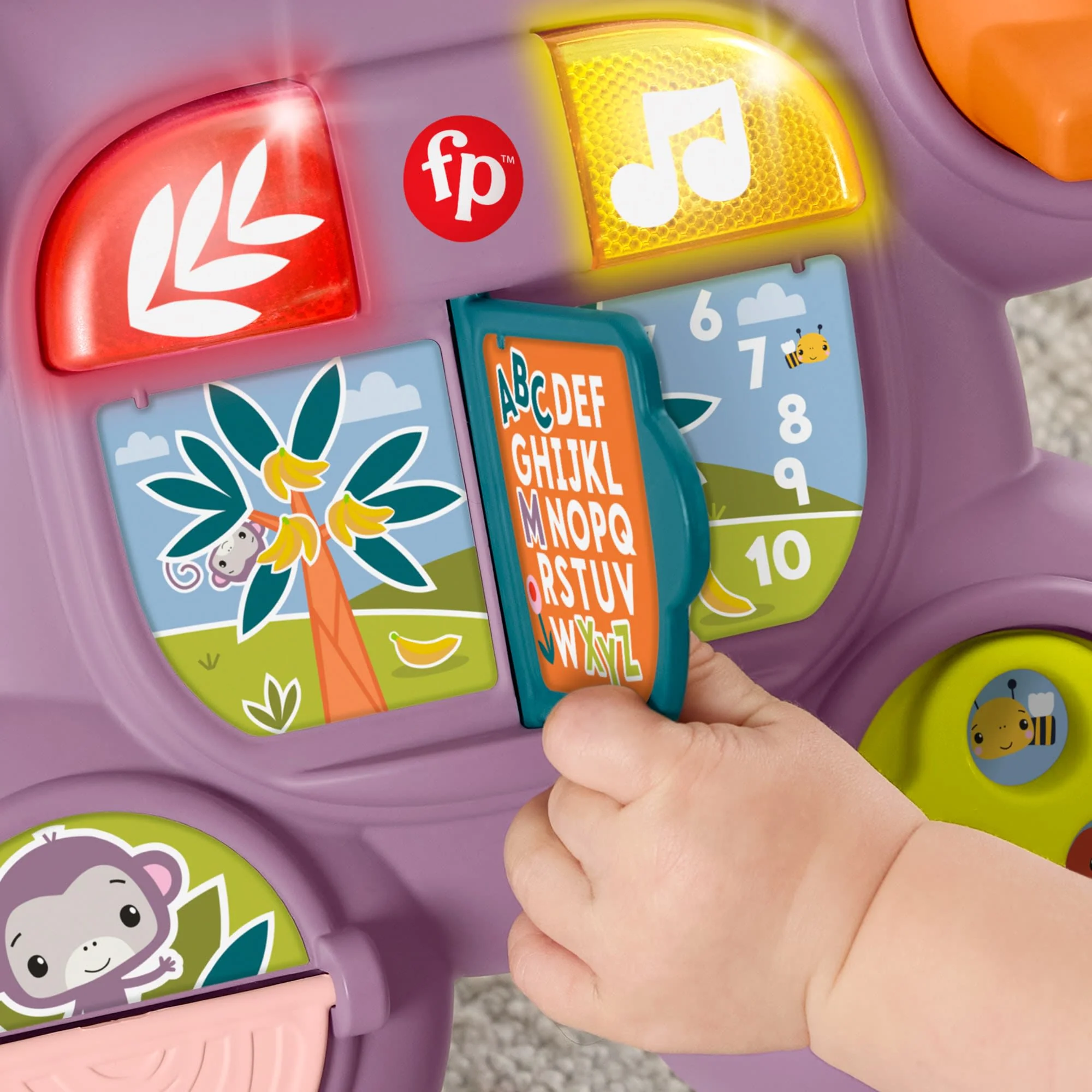 Fisher-Price Scimmietta Viola Primi Passi, Giocattolo Per L'Apprendimento Per Neonati Con Musica E Luci, Versione Italiana - Image 5