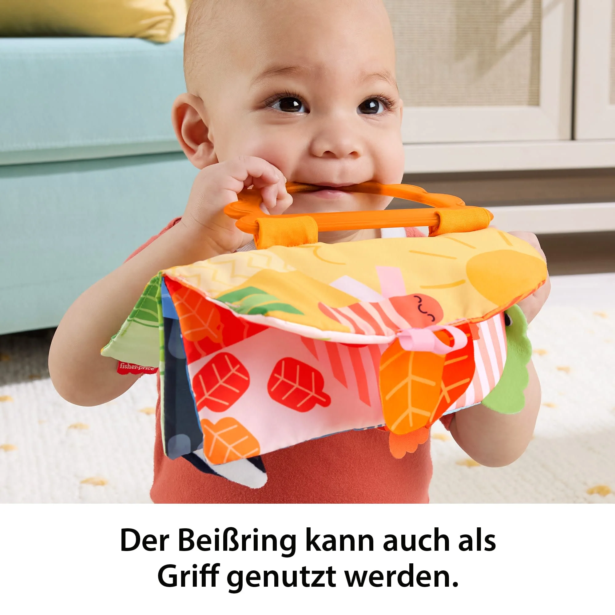 Fisher-Price Sensorik-Kuschelbuch Jahreszeiten Zum Spielen in Der Bauchlage Mit Spielspaß Für Neugeborene Ab 0 Monaten - Image 4