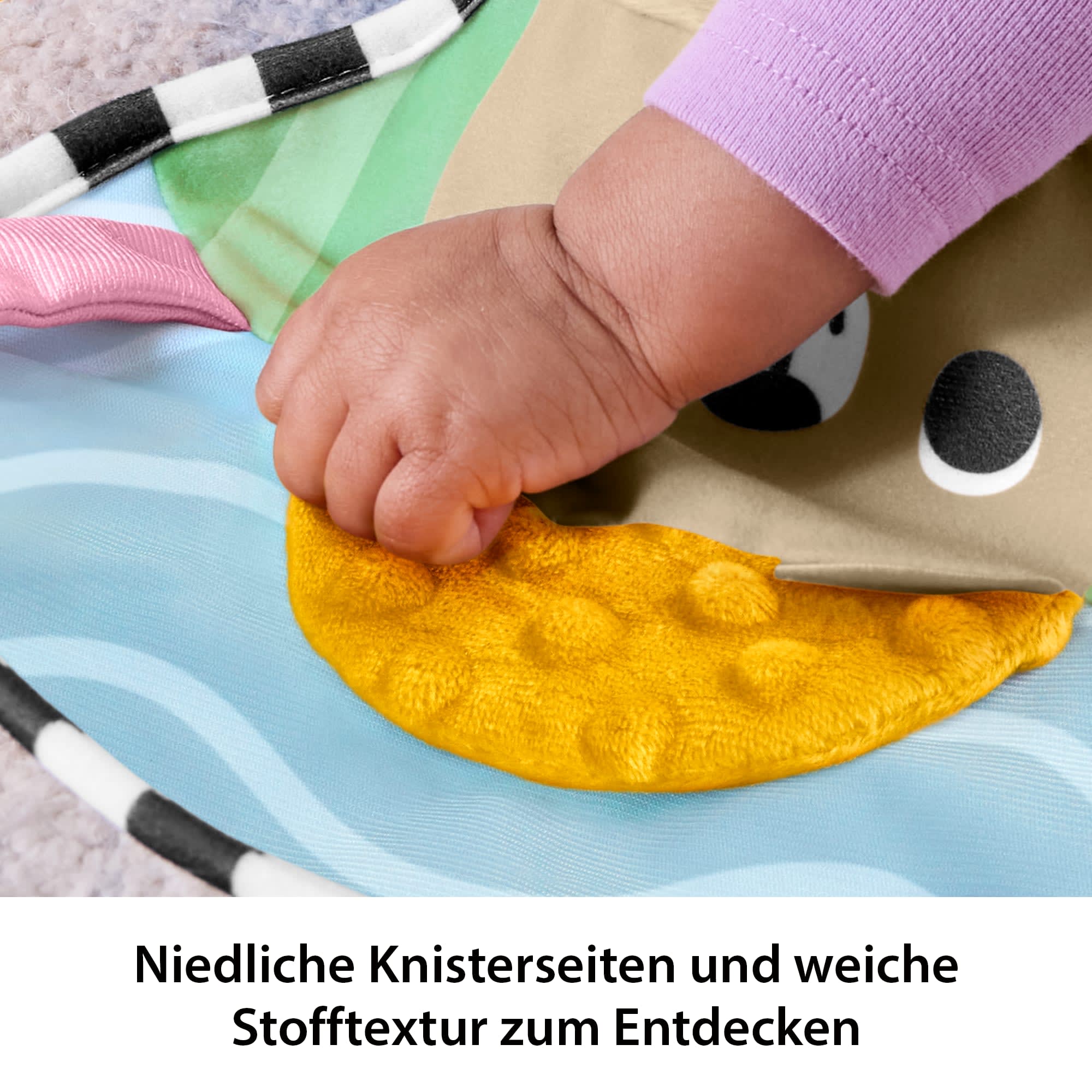 Fisher-Price Sensorische Abenteuer in Bauchlage Stütz-Spielkissen Für Neugeborene Mit Beißring Und Rassel Babyspielzeug - Image 3