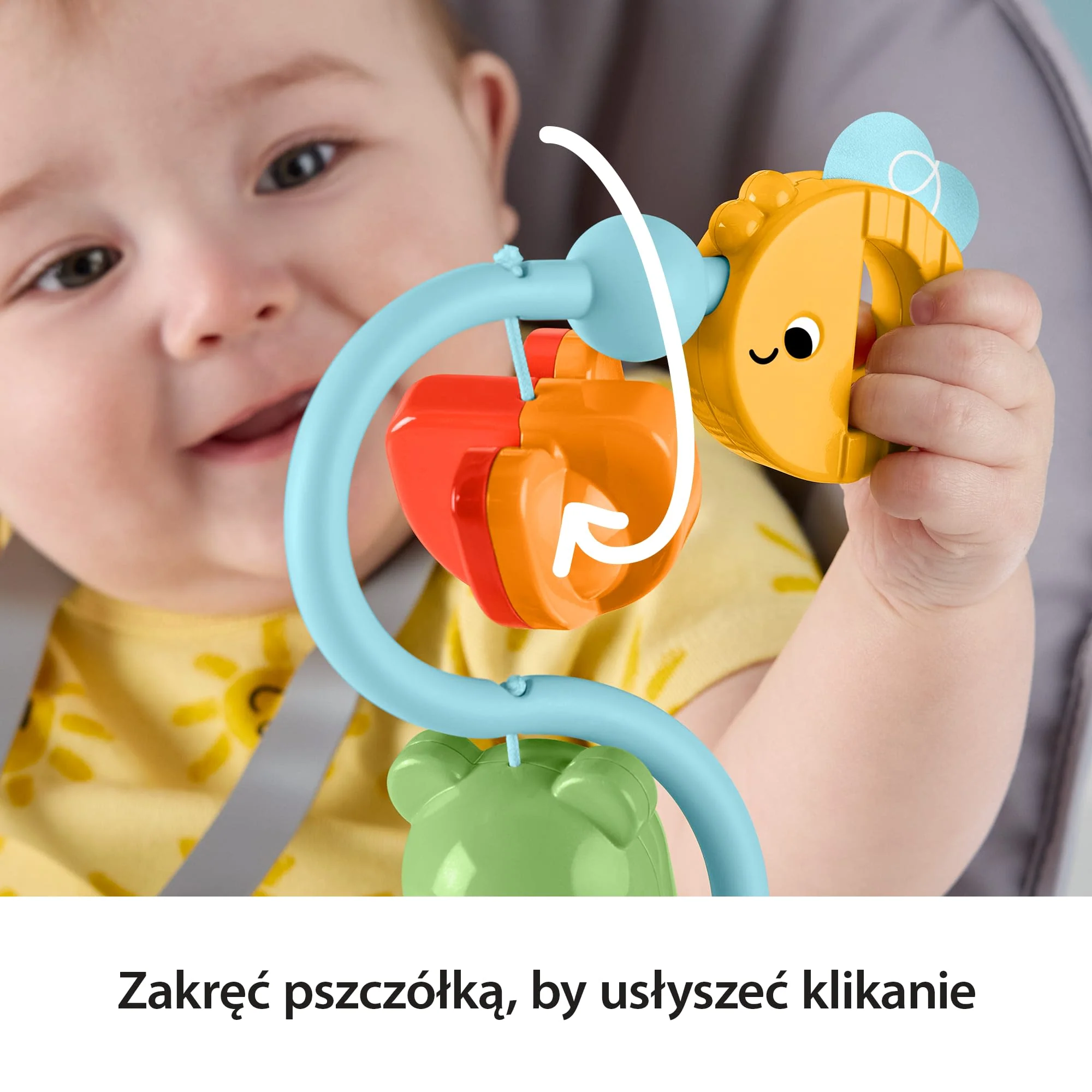 Fisher-Price Sensoryczna zabawka z przyssawką – Wesołe odgłosy Aktywizująca zabawka dla niemowląt 3 mies.+ - Image 5