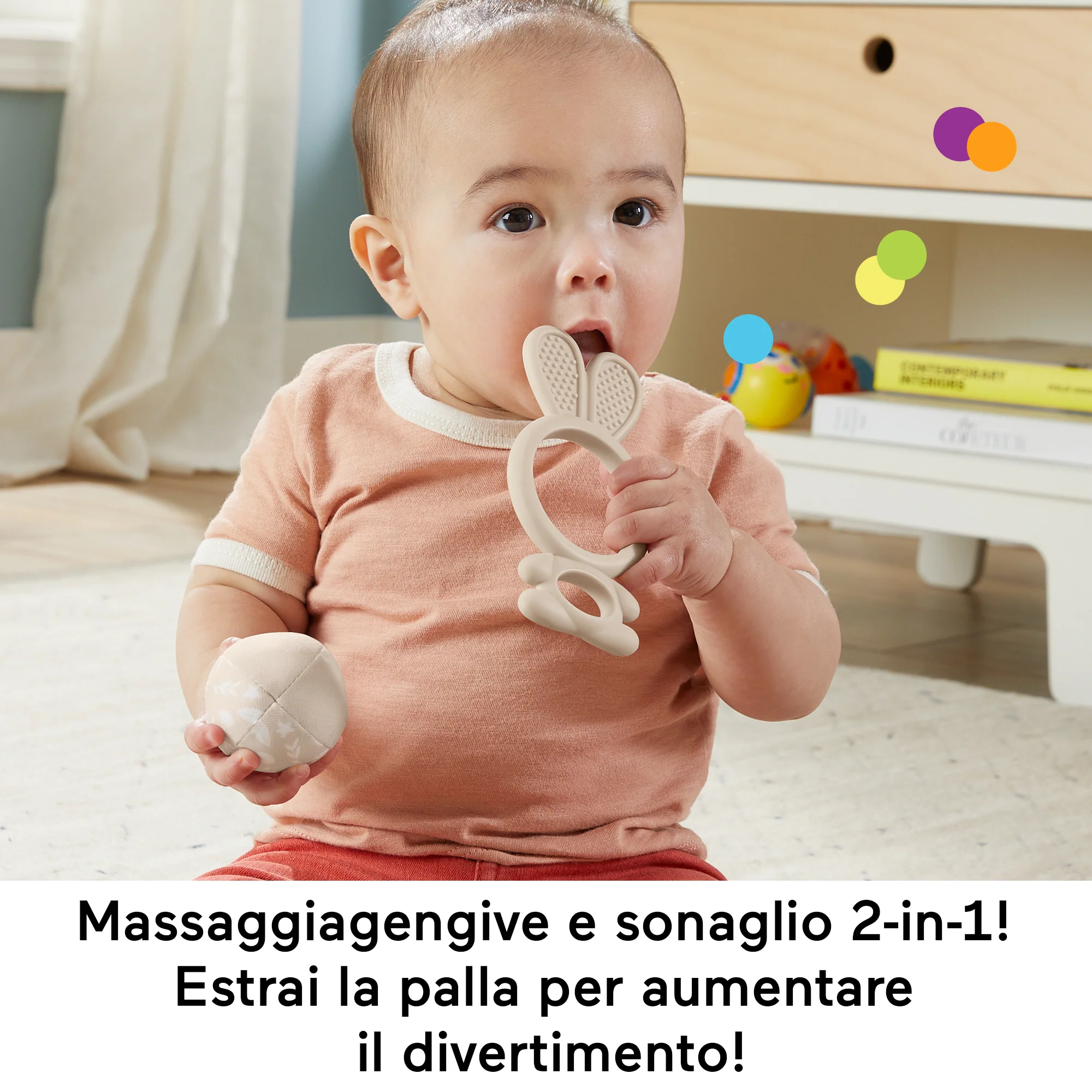 Fisher Price Set Regalo Mille Sensi, 4 Giocattoli Sensoriali Per Neonati Con Stimolanti Attività Per La Motricità - Image 3