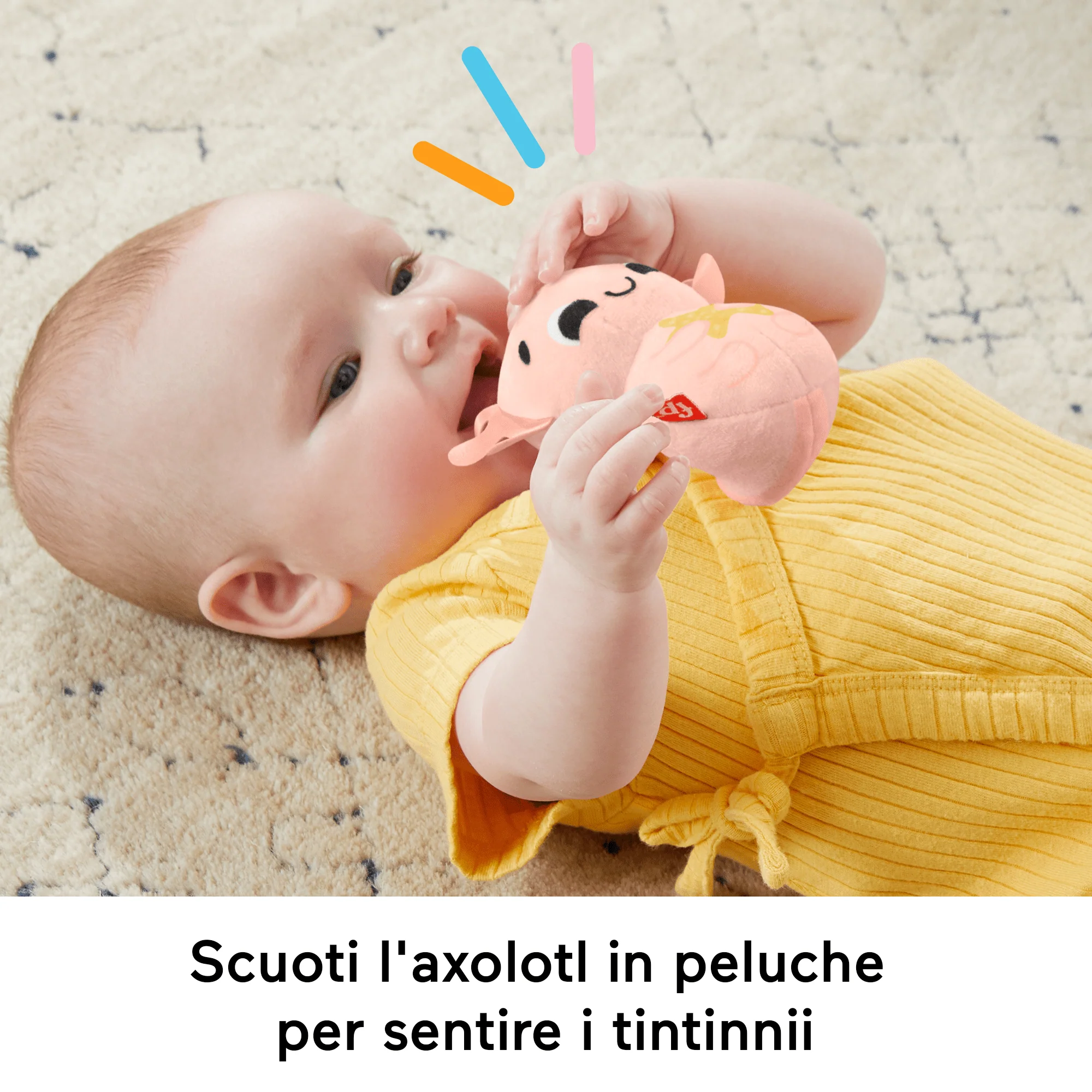 Fisher Price Set Regalo Mille Sensi, 4 Giocattoli Sensoriali Per Neonati Con Stimolanti Attività Per La Motricità - Image 4
