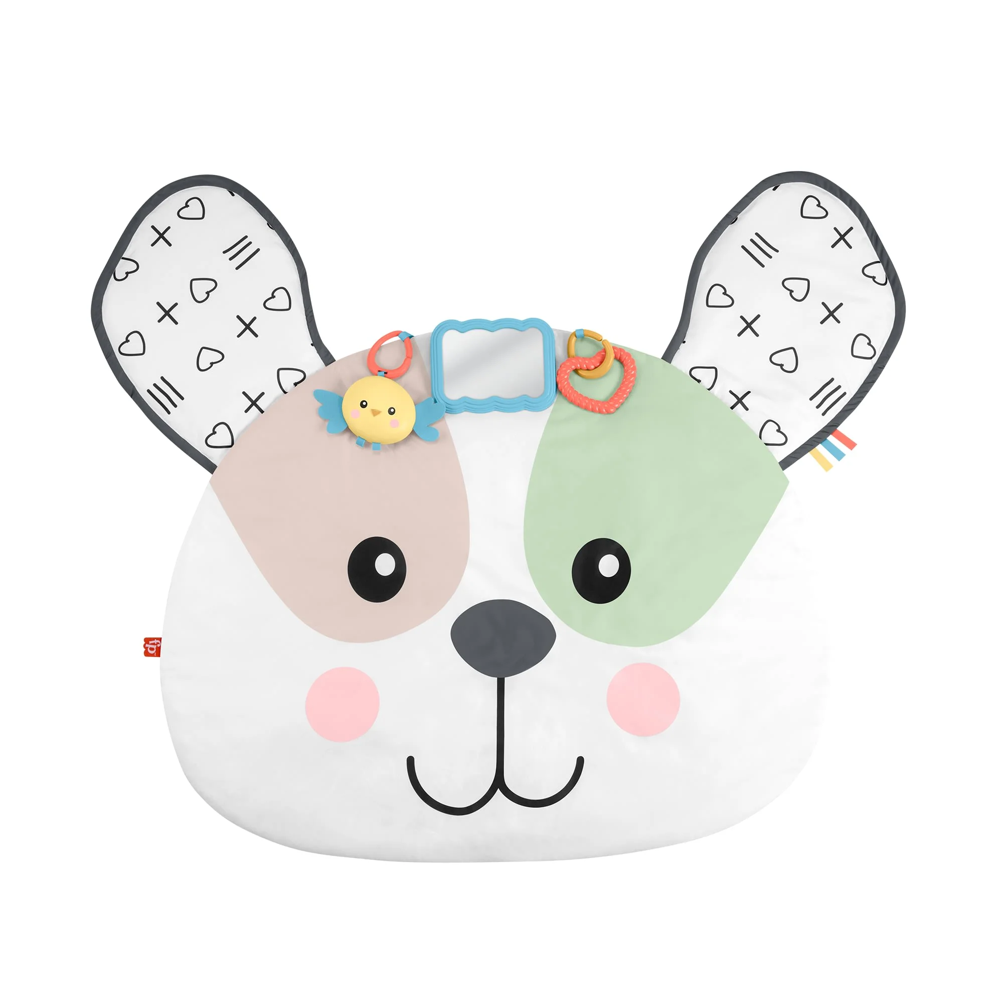Yenidoğanların Karın Üstünde Oynama Zamanı Için Fisher-Price Sevimli Köpekçik Büyük Oyun Minderi Ve 2 Bebek Oyuncağı - Image 6