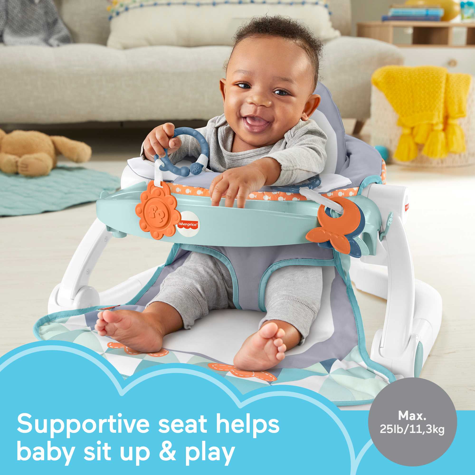 Fisher-Price Sit-Me-Up Floor Seat With Tray - Image 2