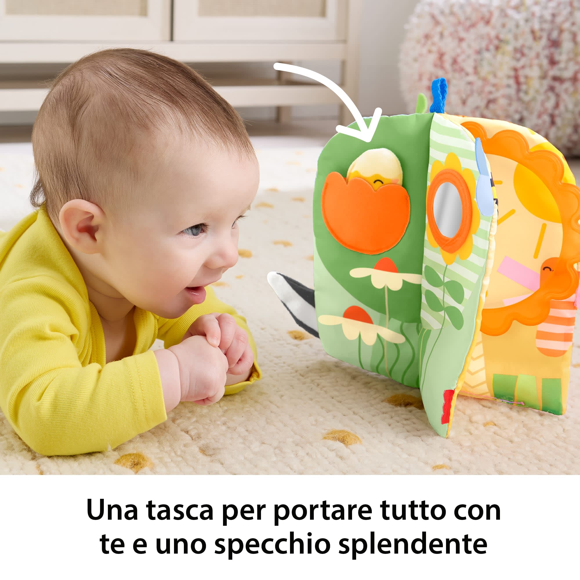 Fisher-Price Soffice Libro Stagioni Sensoriali, Libro Attività Per Il Gioco Distesi A Pancia in Giù Per Neonati Sin Da 0 Mesi - Image 3