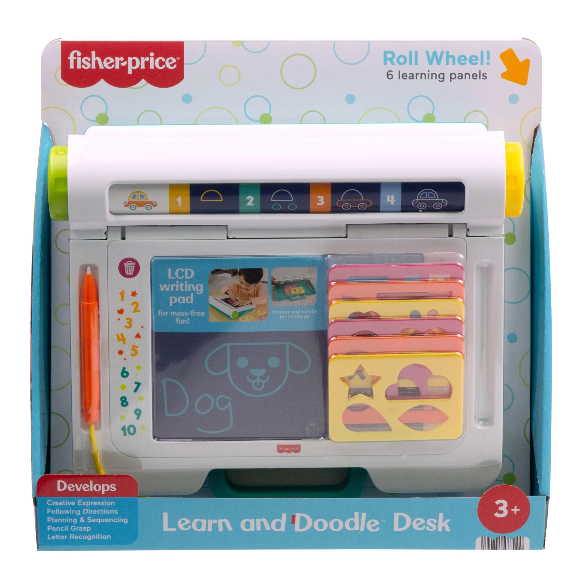 Fisher-Price Tabliczka znikopis „Rysuj i ucz się” Tablica do rysowania Zabawka edukacyjna Zestaw 3+ - Image 6