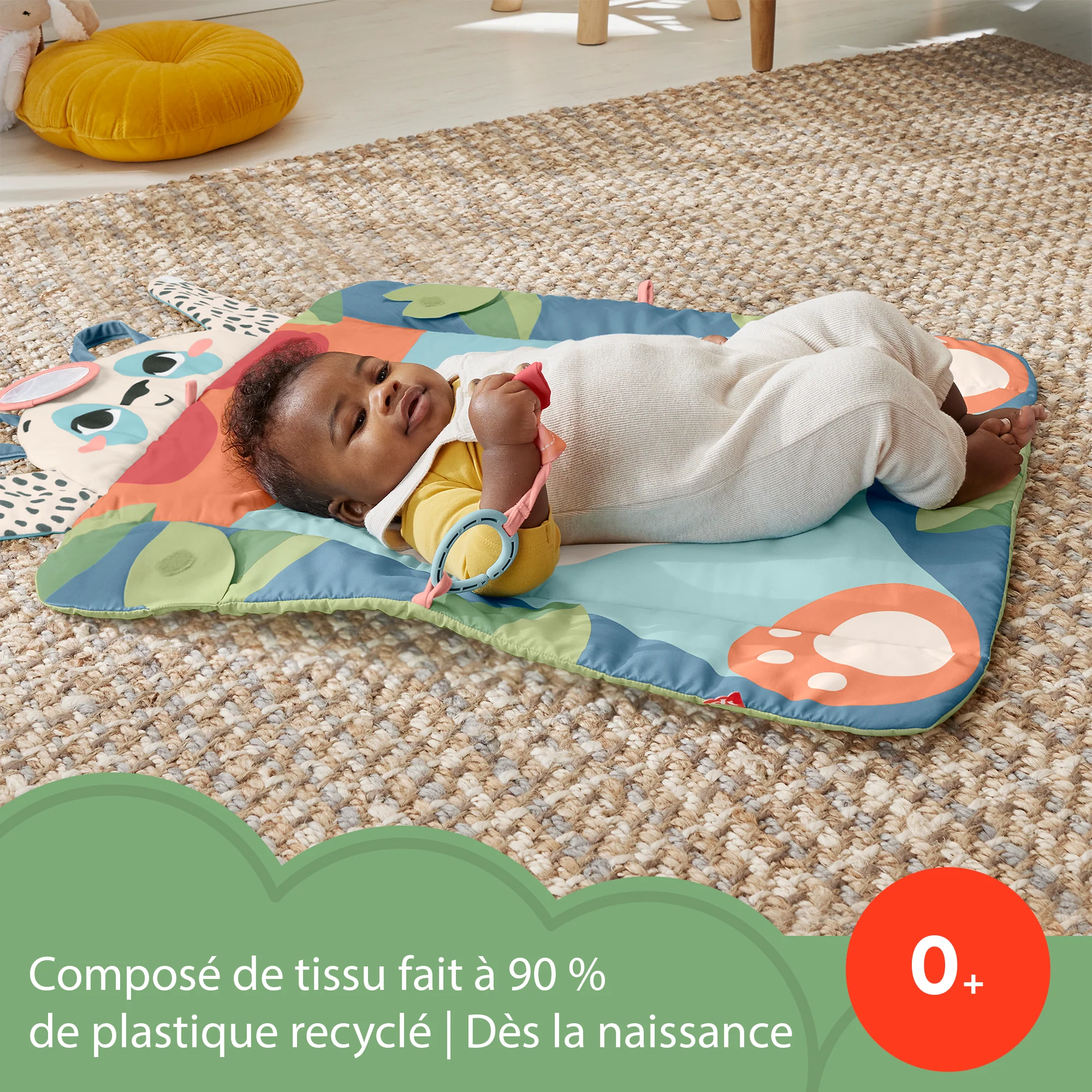 Fisher-Price - Tapis Panda À Rouler - Tapis D'Eveil 3 En 1 - 0 Mois Et + - Image 2
